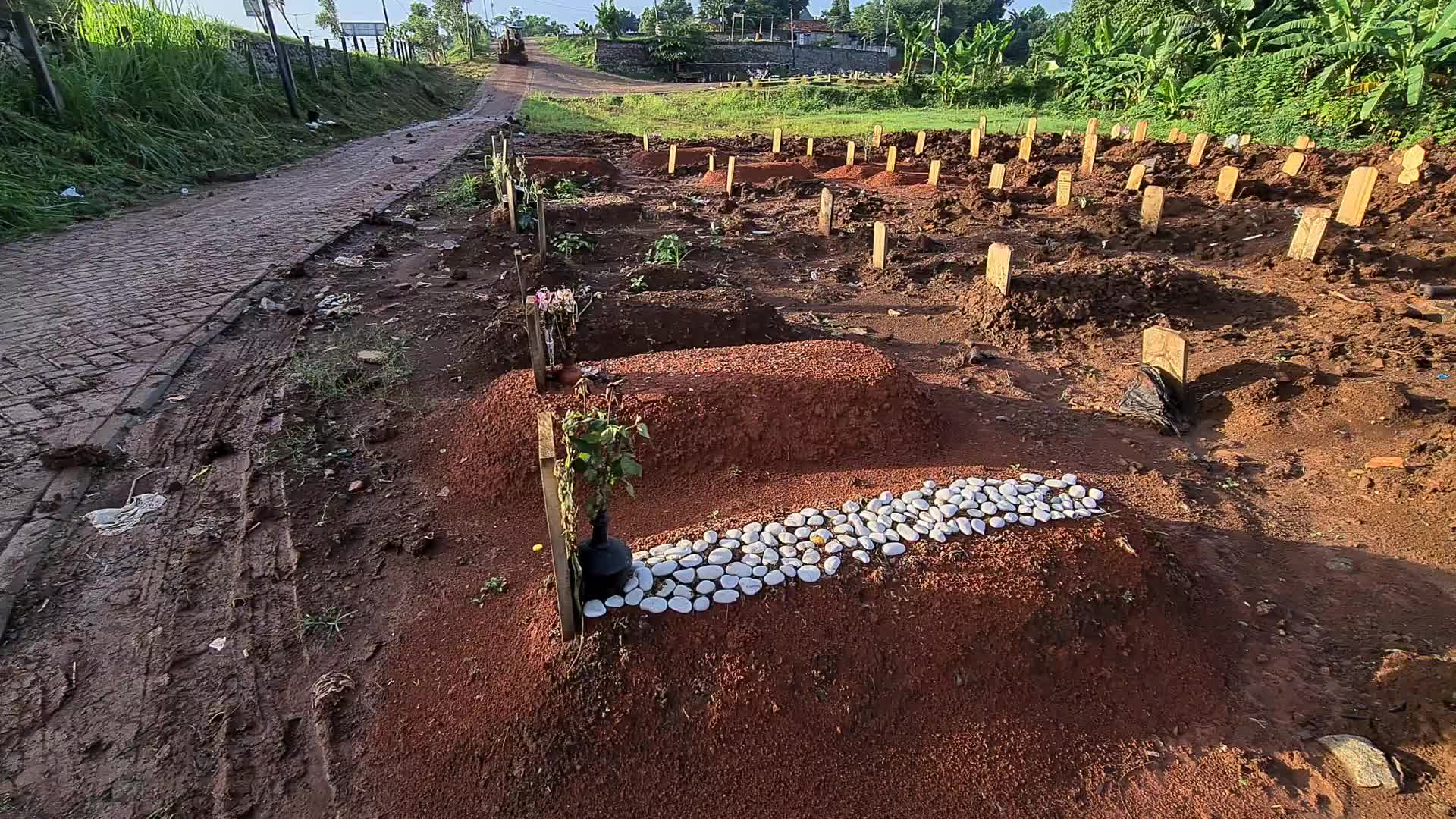 Coronavirus graveyard in Indonesia