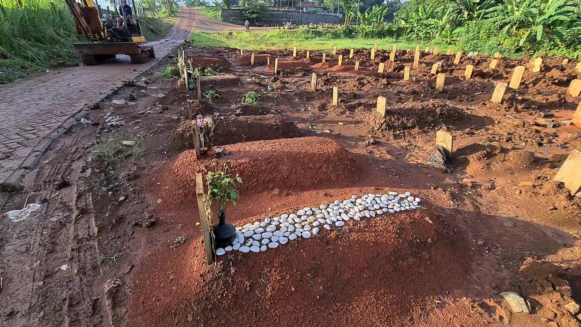 Coronavirus graveyard in Indonesia