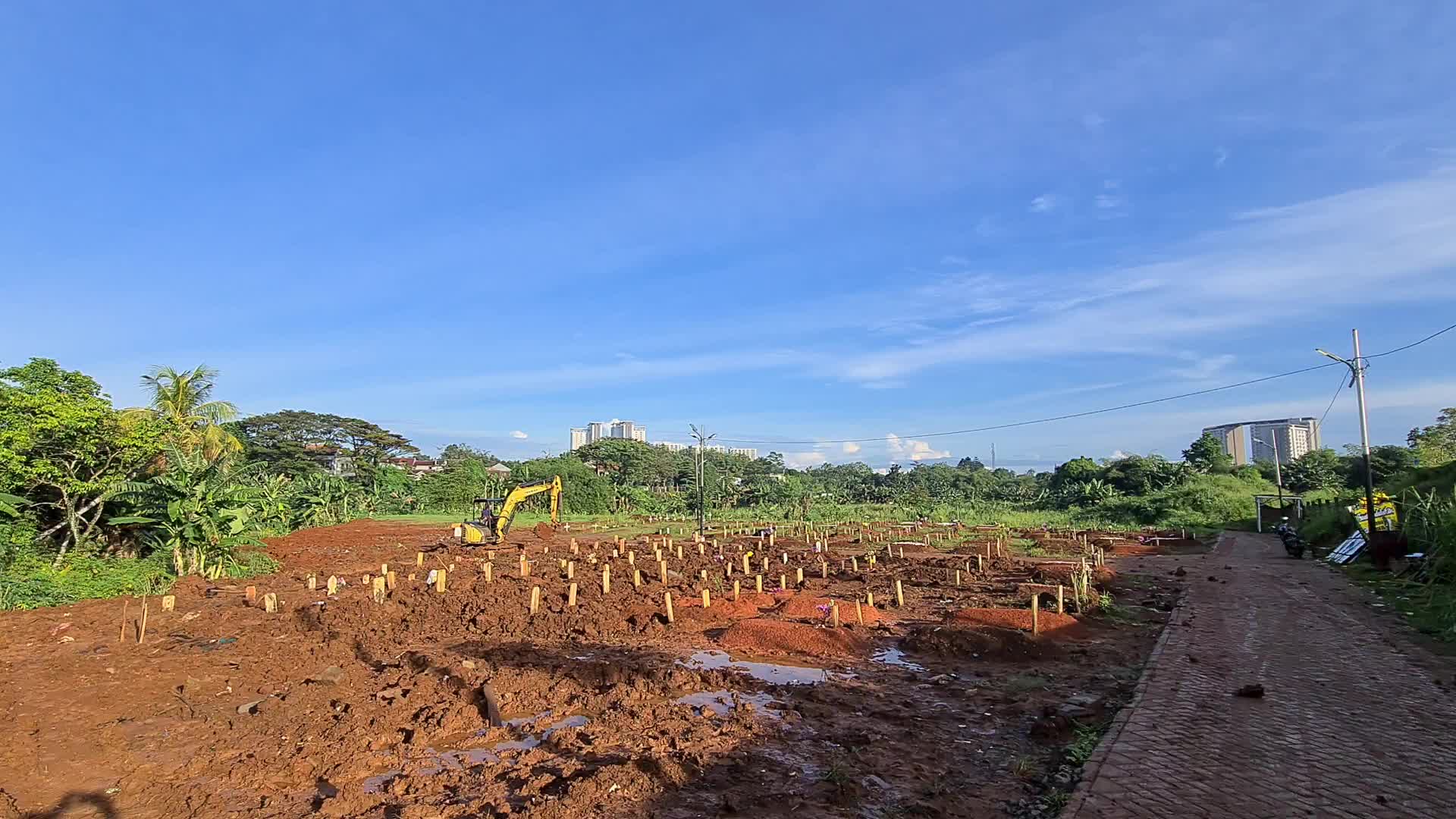 Coronavirus graveyard in Indonesia