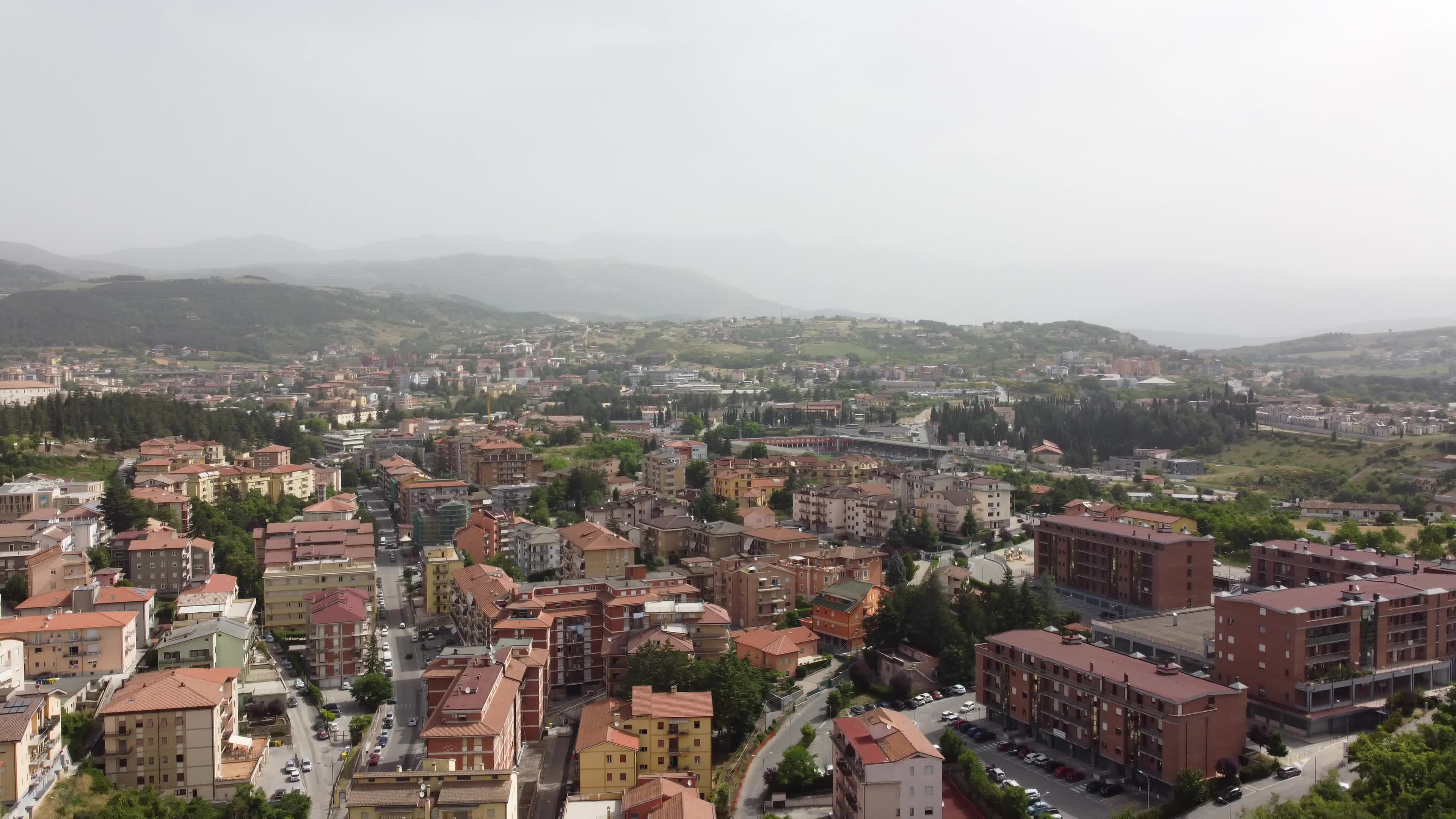 Hot and muggy weather in Italy