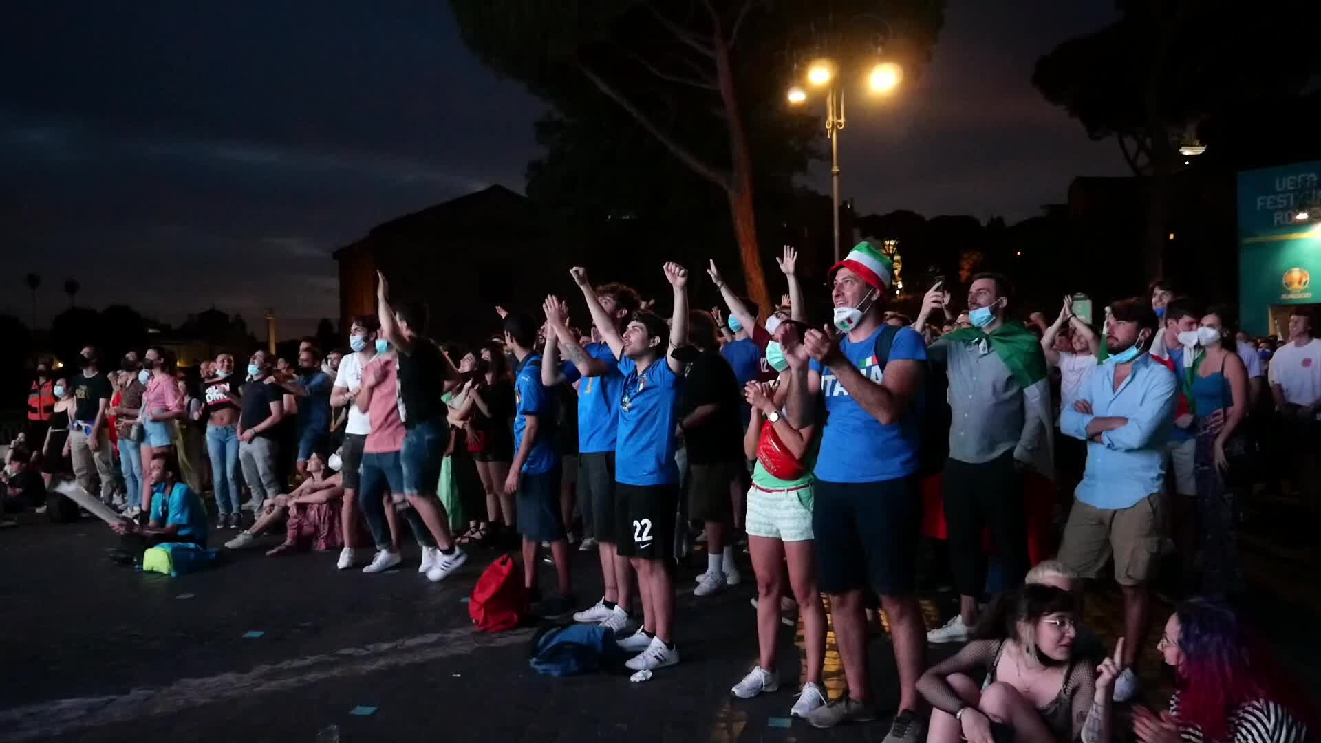 Italy v Switzerland fans joy at 3-0 win