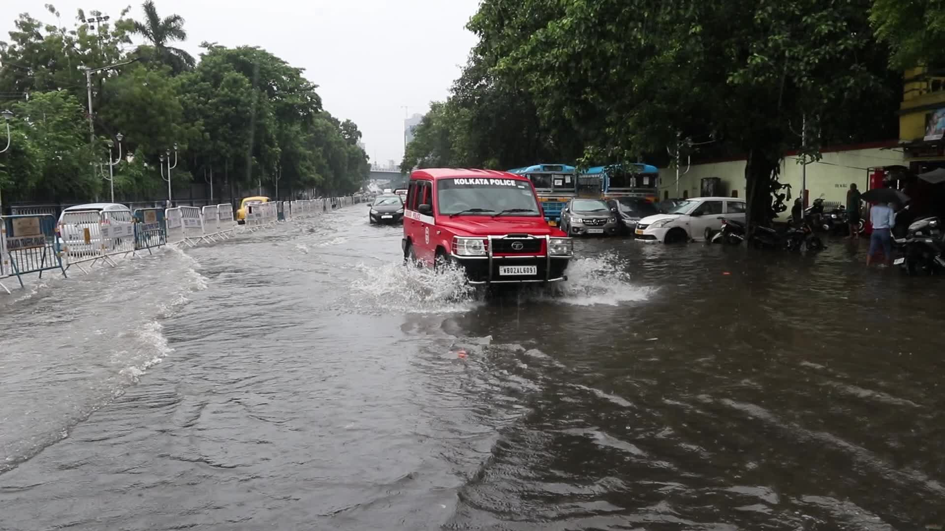 Monsoon rains in Kolkata, India