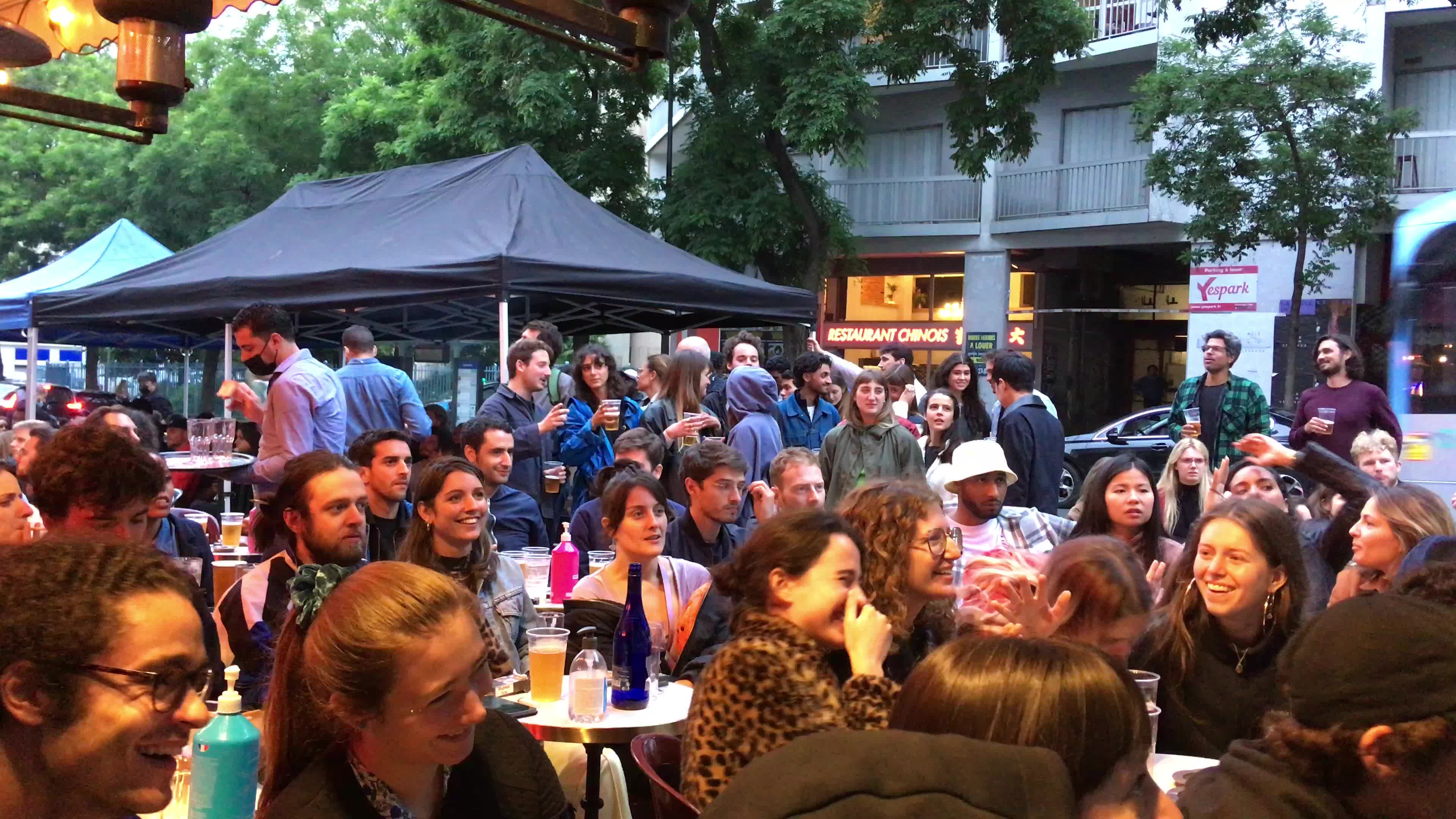French supporters in Paris during the game France versus Portugal EURO 2021