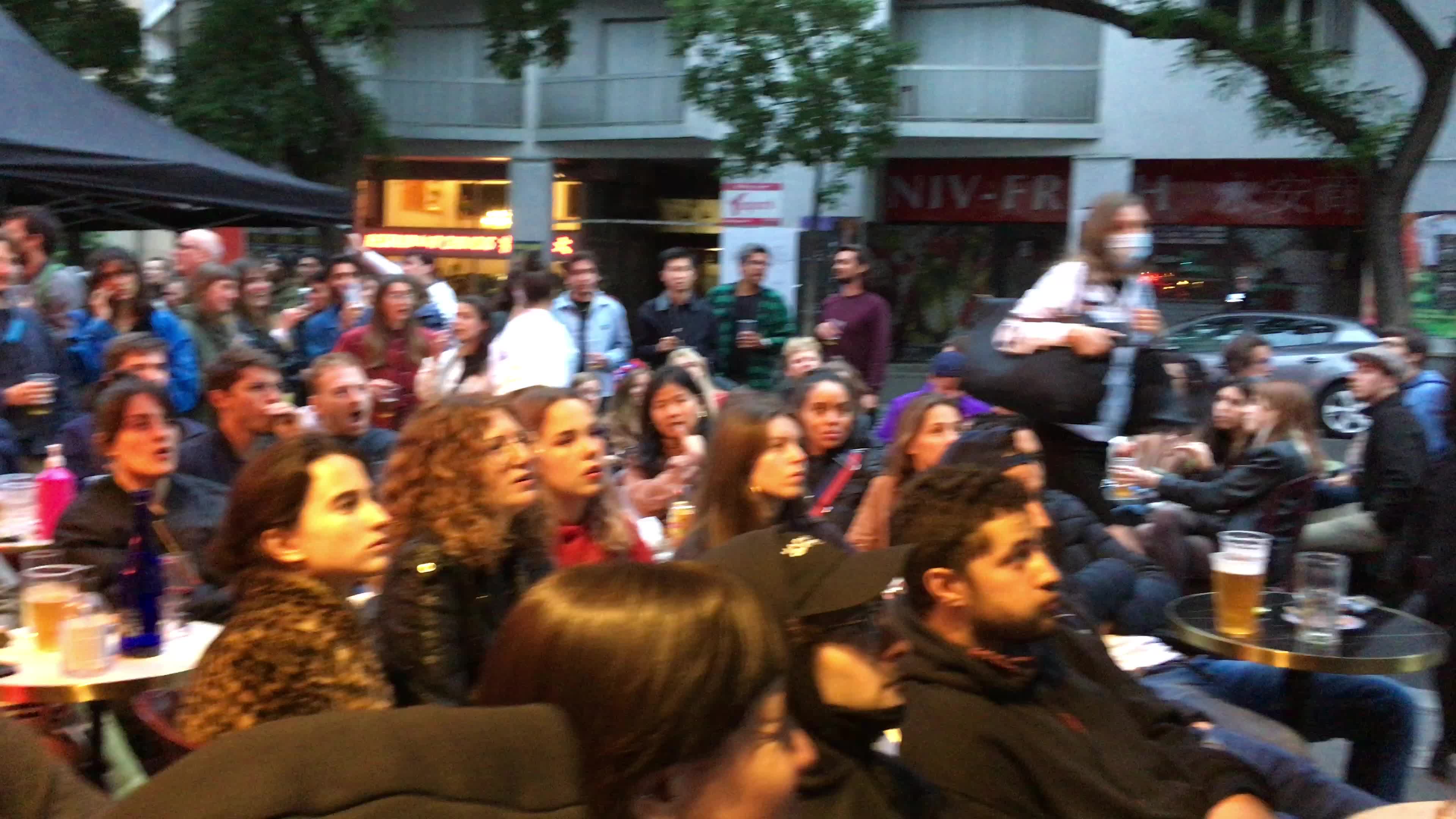 French supporters in Paris during the game France versus Portugal EURO 2021