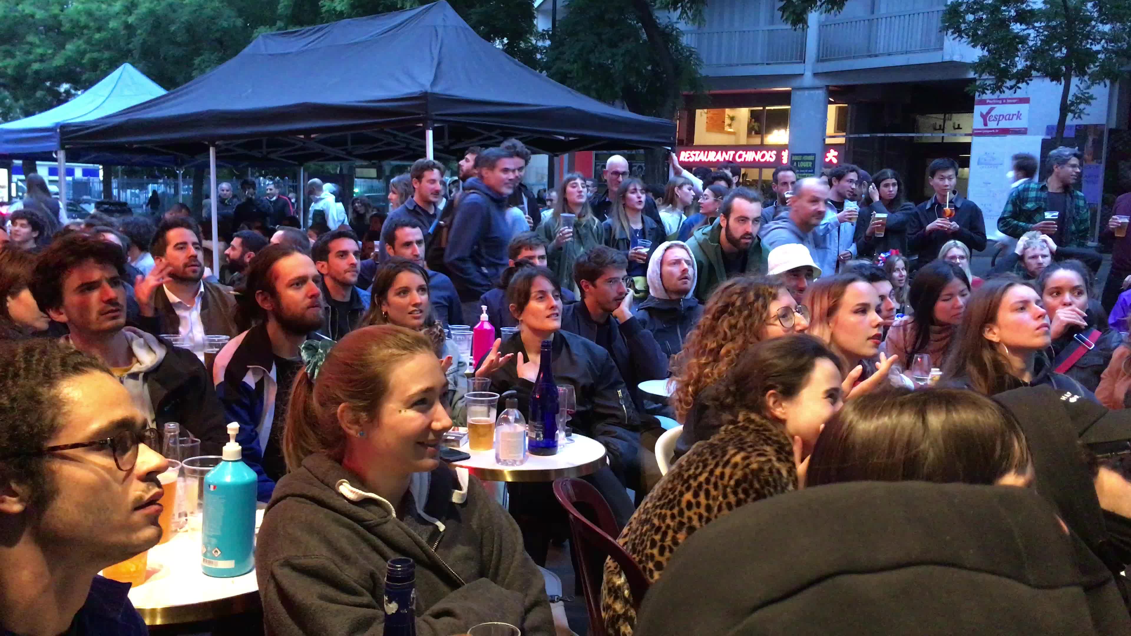French supporters in Paris during the game France versus Portugal EURO 2021