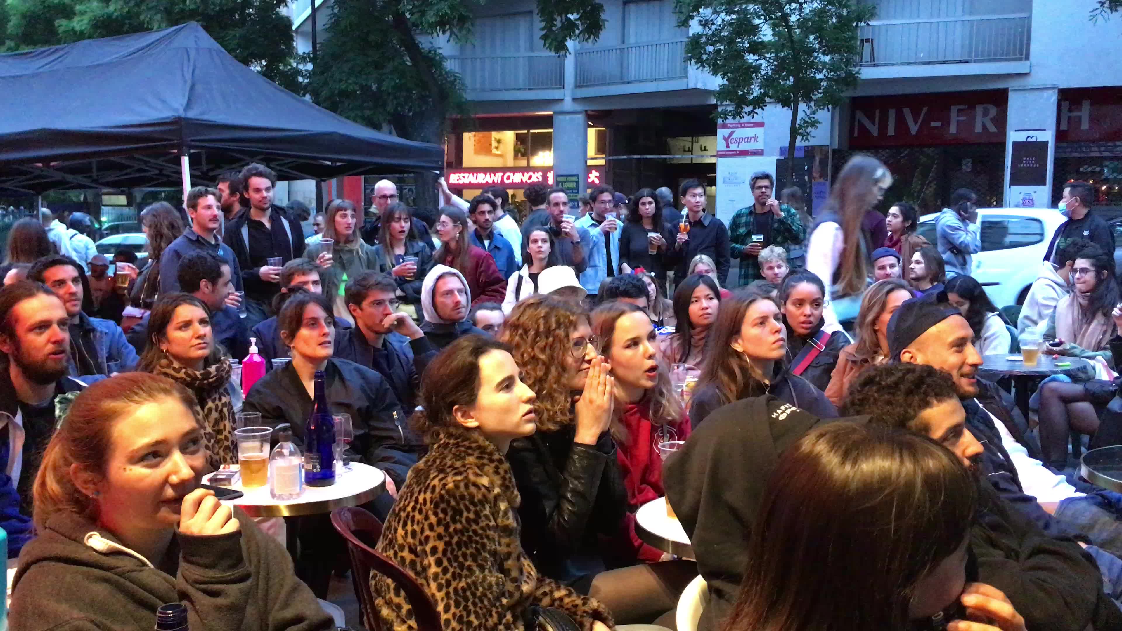 French supporters in Paris during the game France versus Portugal EURO 2021