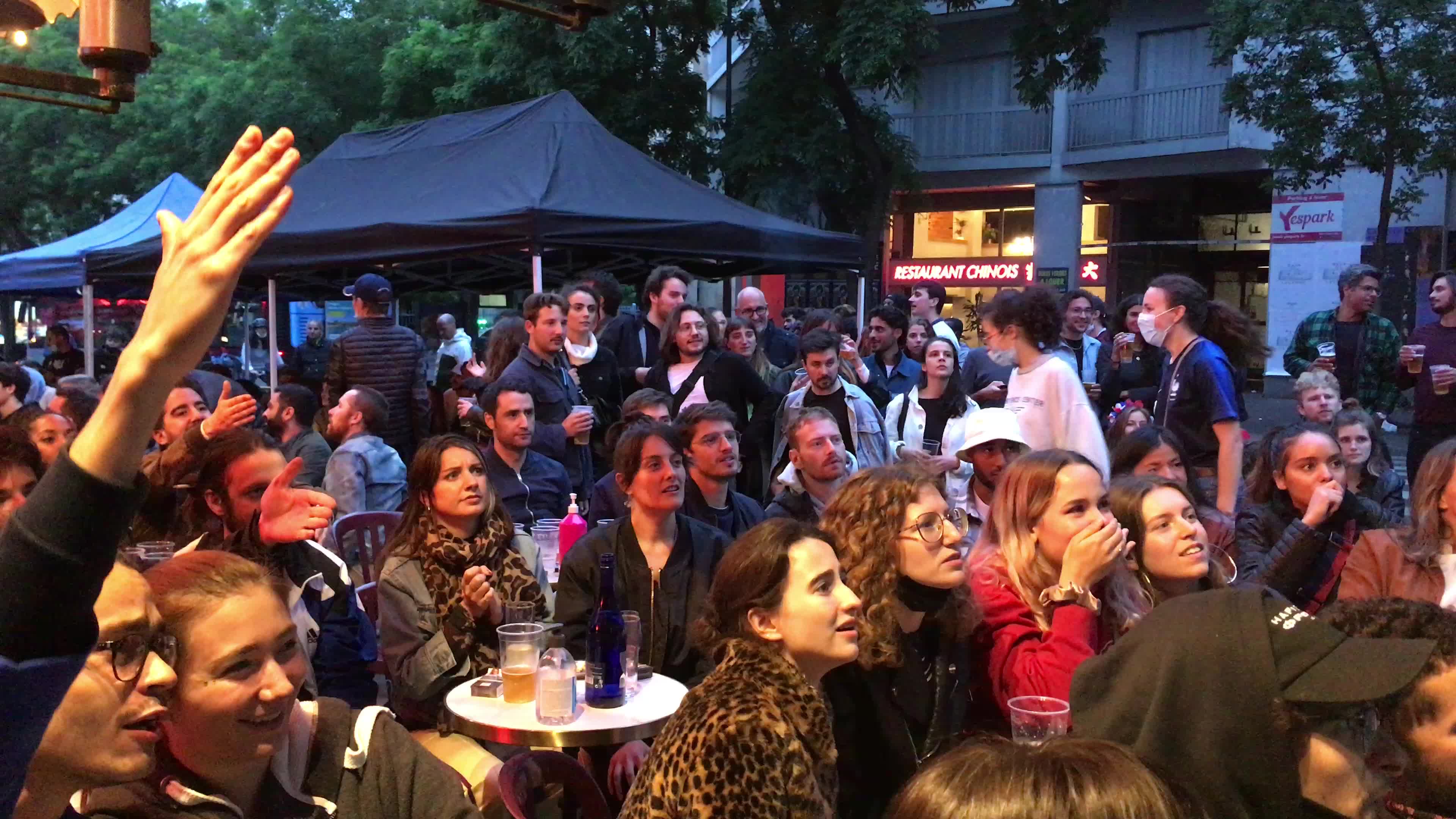 French supporters in Paris during the game France versus Portugal EURO 2021