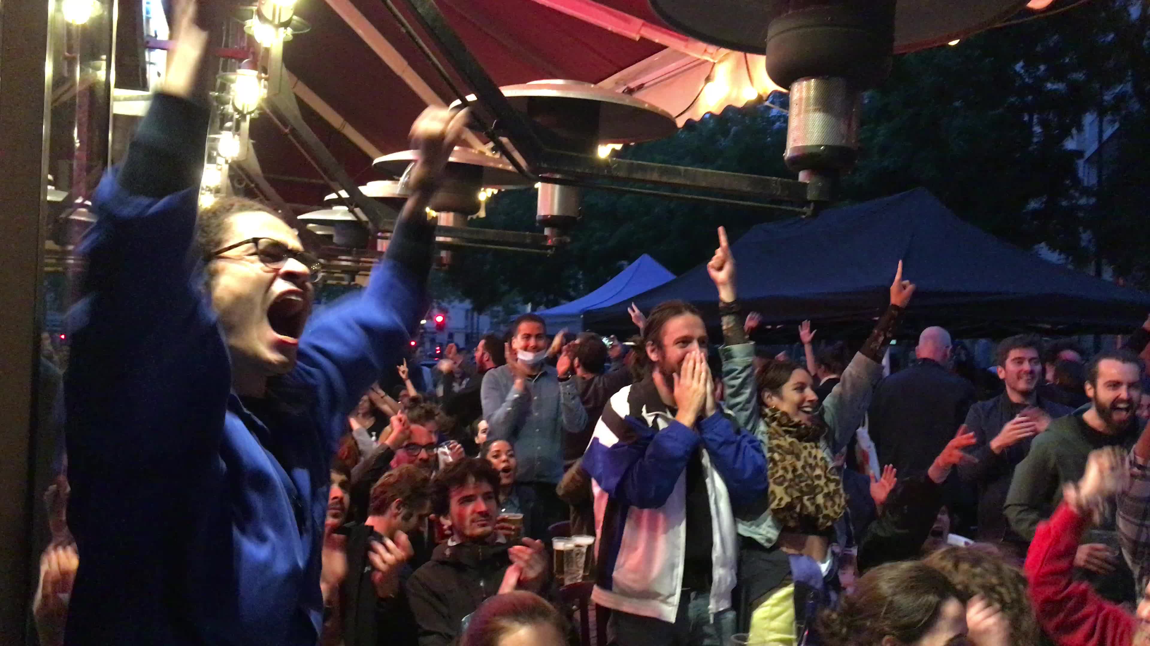 French supporters in Paris during the game France versus Portugal EURO 2021