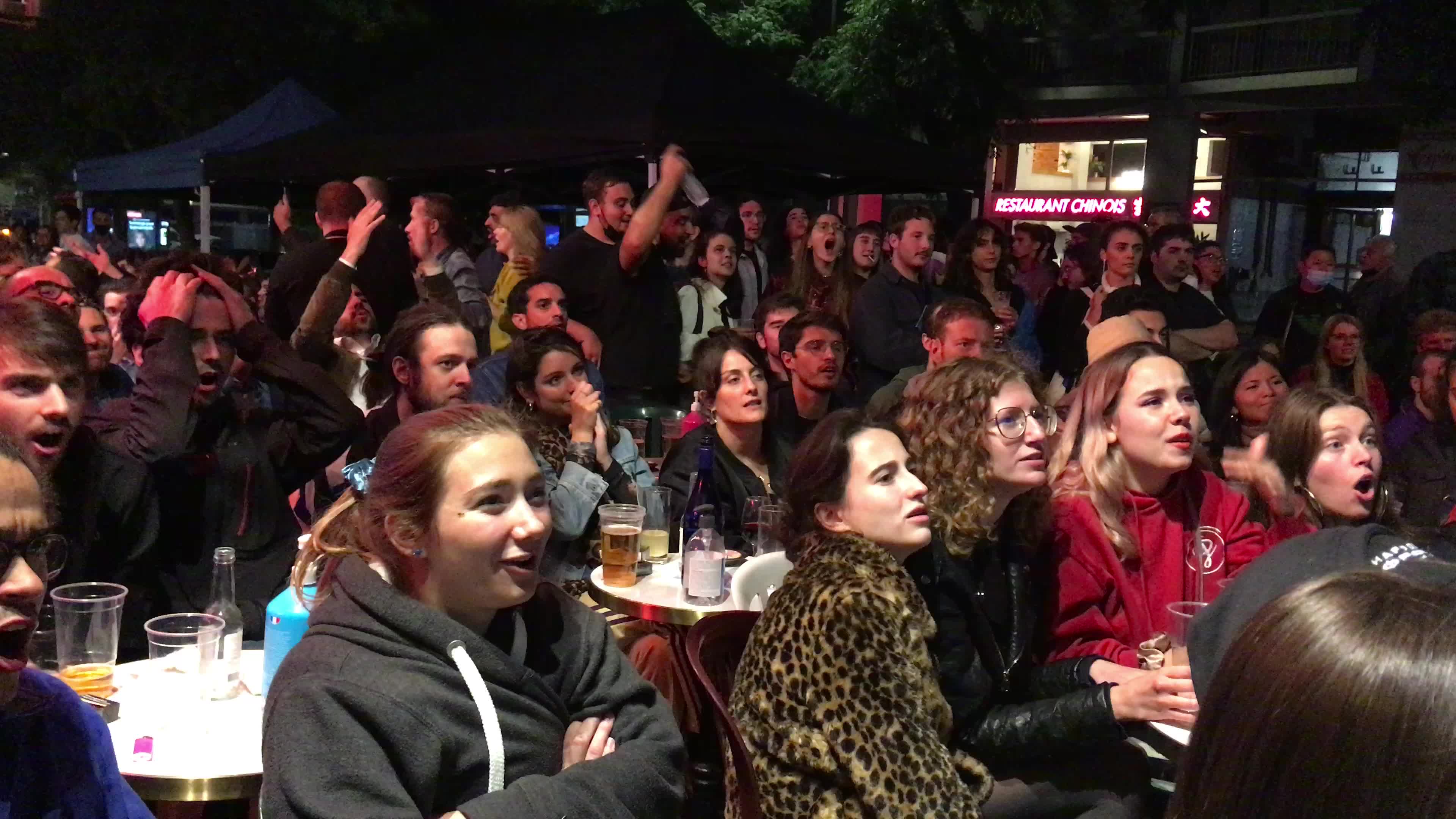 French supporters in Paris during the game France versus Portugal EURO 2021