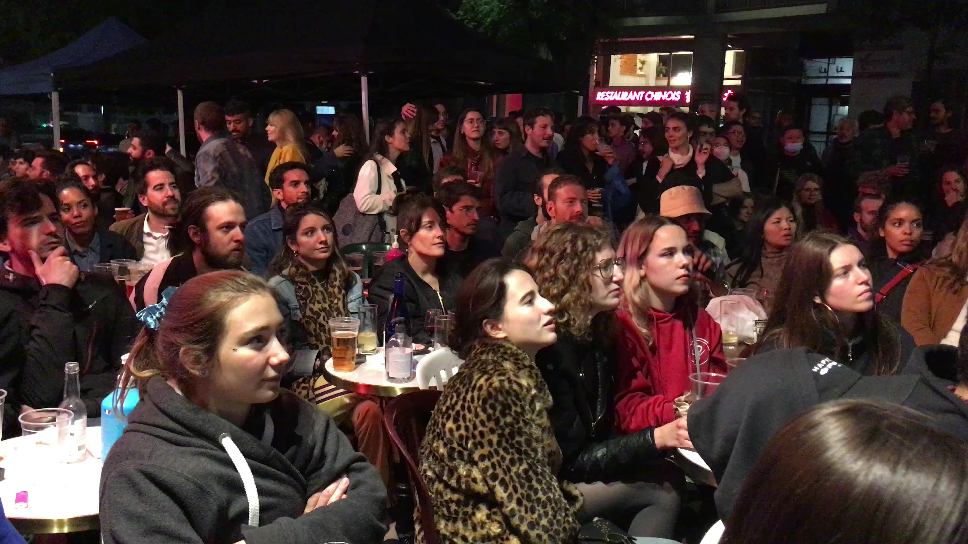 French supporters in Paris during the game France versus Portugal EURO 2021