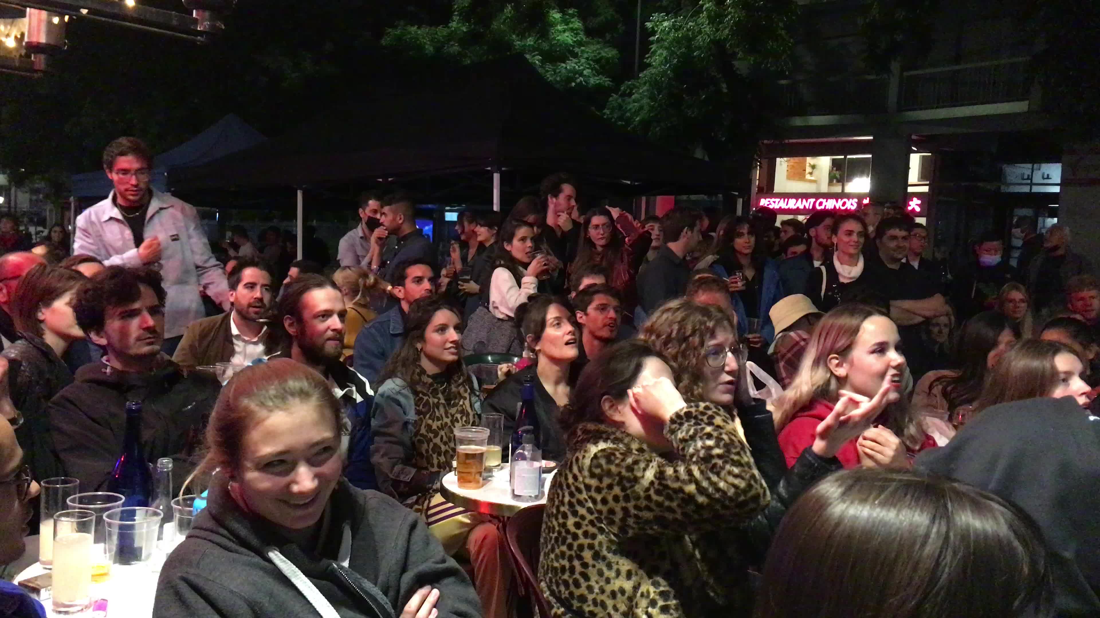 French supporters in Paris during the game France versus Portugal EURO 2021