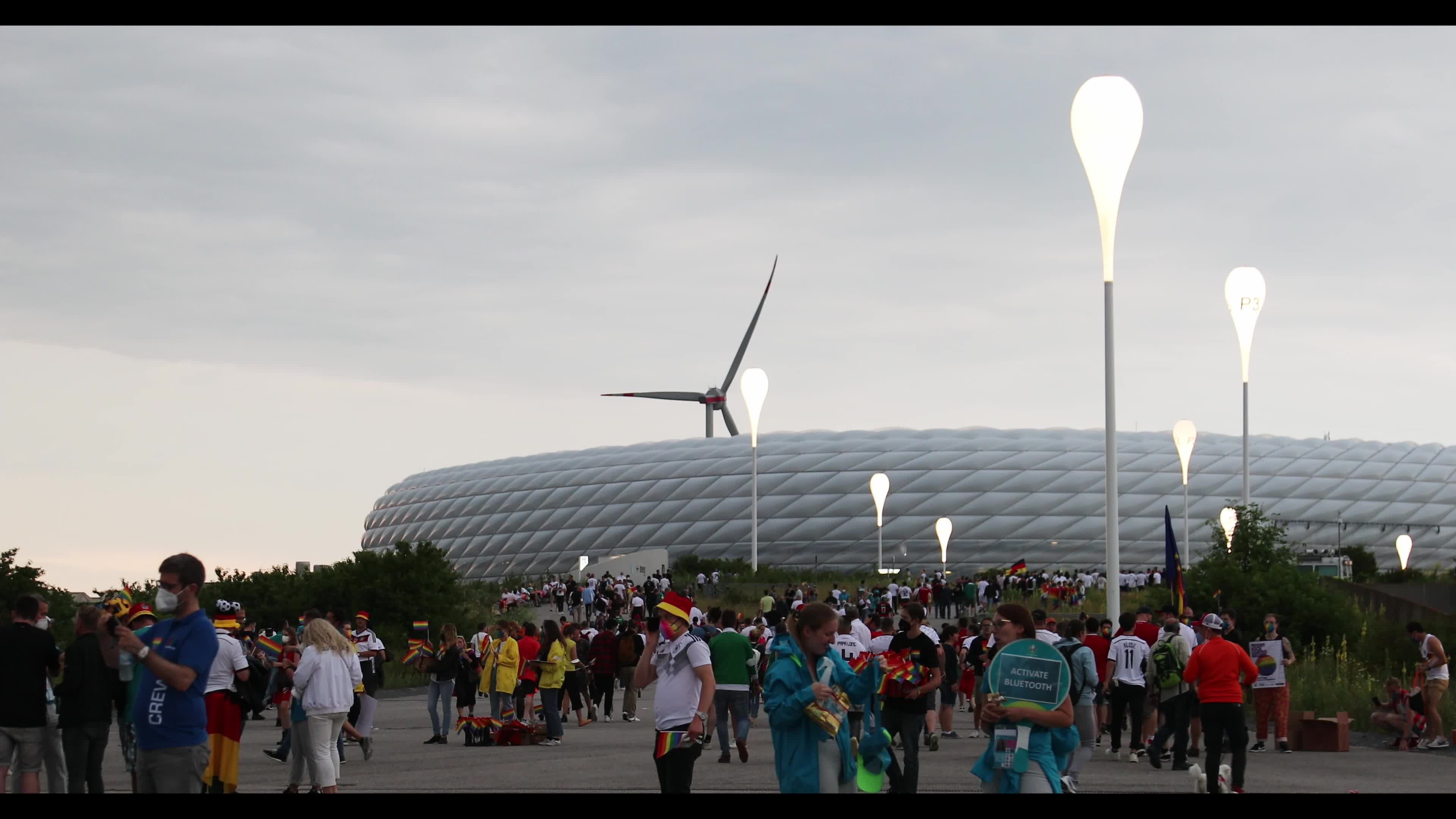 LGBTQ Activists and Fans at the Allianz Arena before the Euro 2020 match between Germany and Hungary