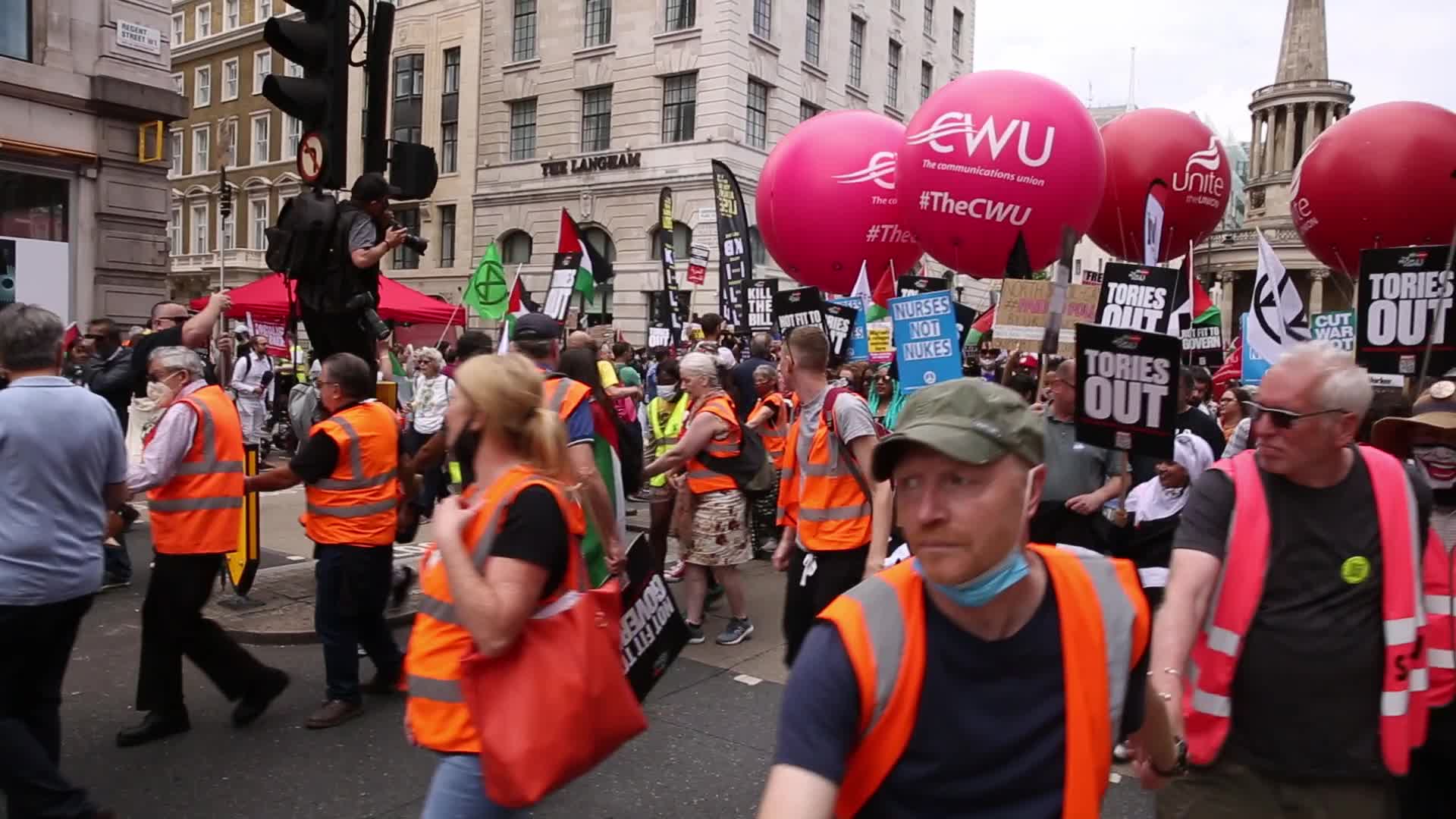 Anti-Government protests in London