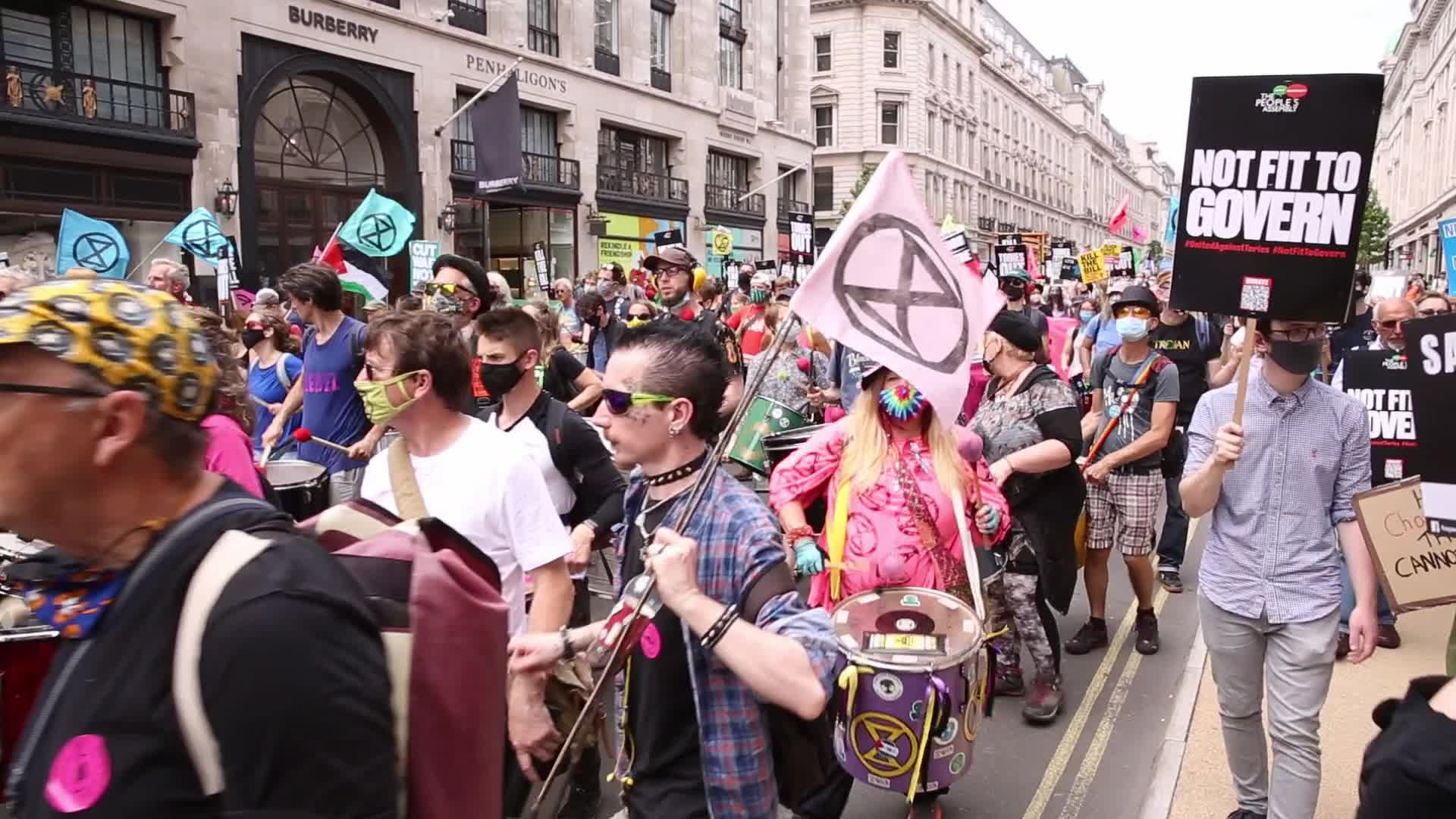 Anti-Government protests in London