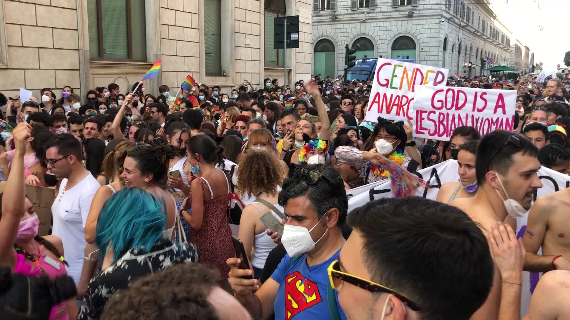 Rome Pride March in support to LGBTQ rights