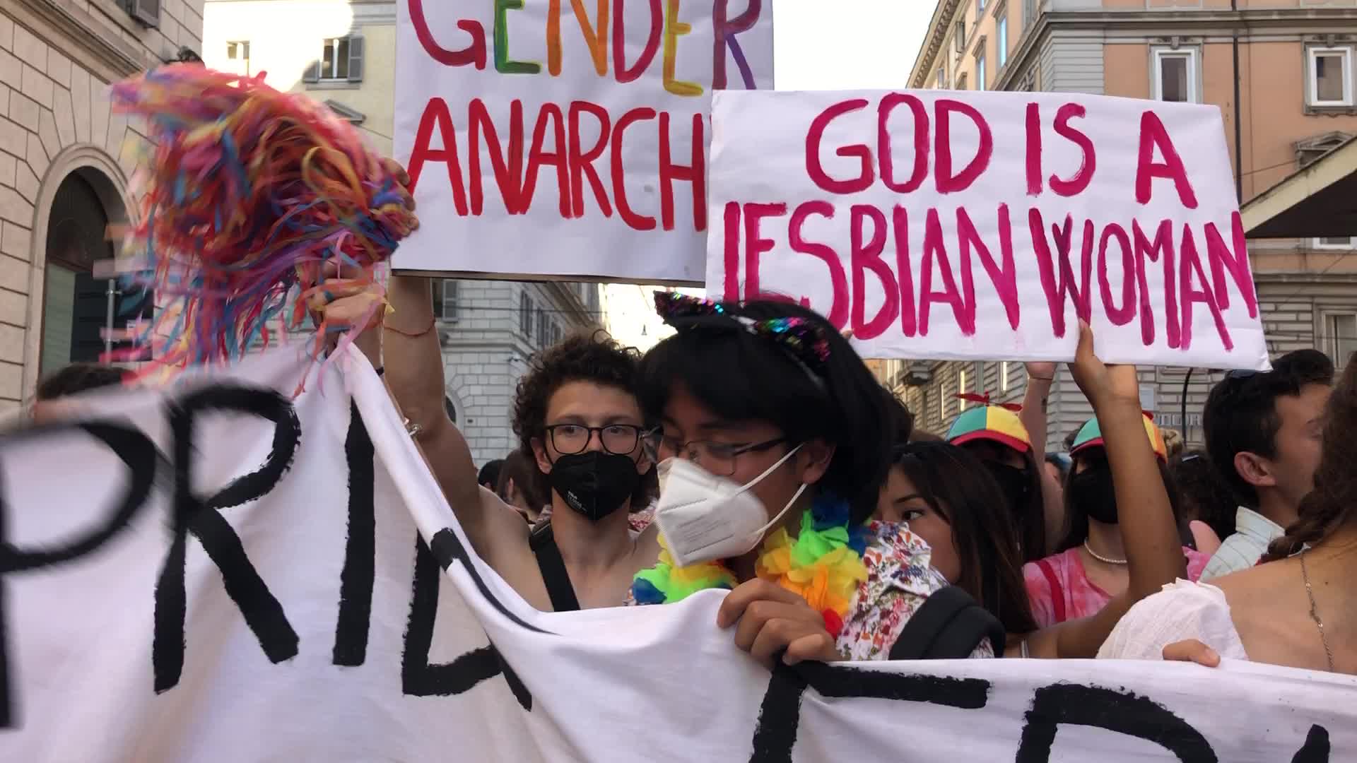 Rome Pride March in support to LGBTQ rights