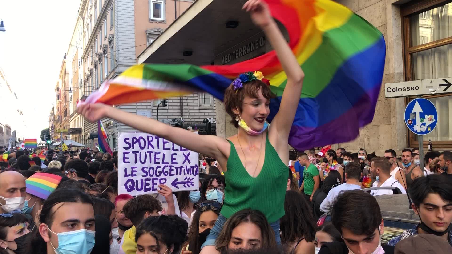 Rome Pride March in support to LGBTQ rights