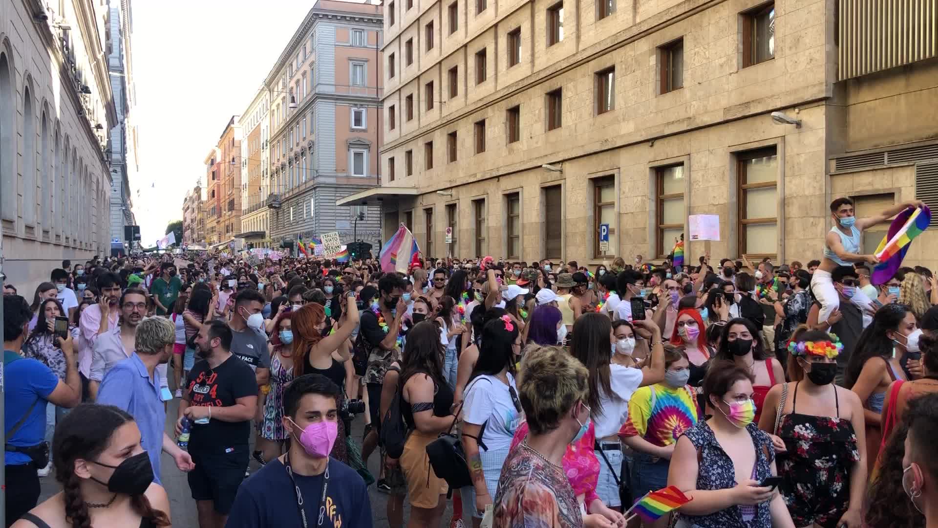 Rome Pride March in support to LGBTQ rights
