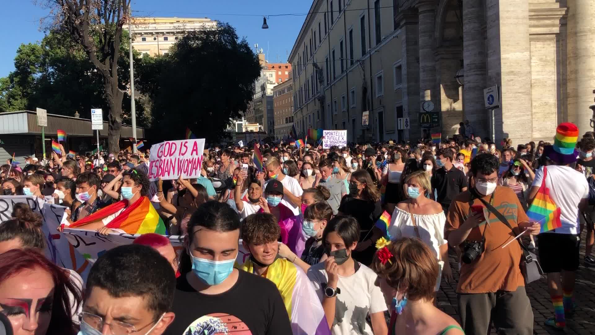 Rome Pride March in support to LGBTQ rights