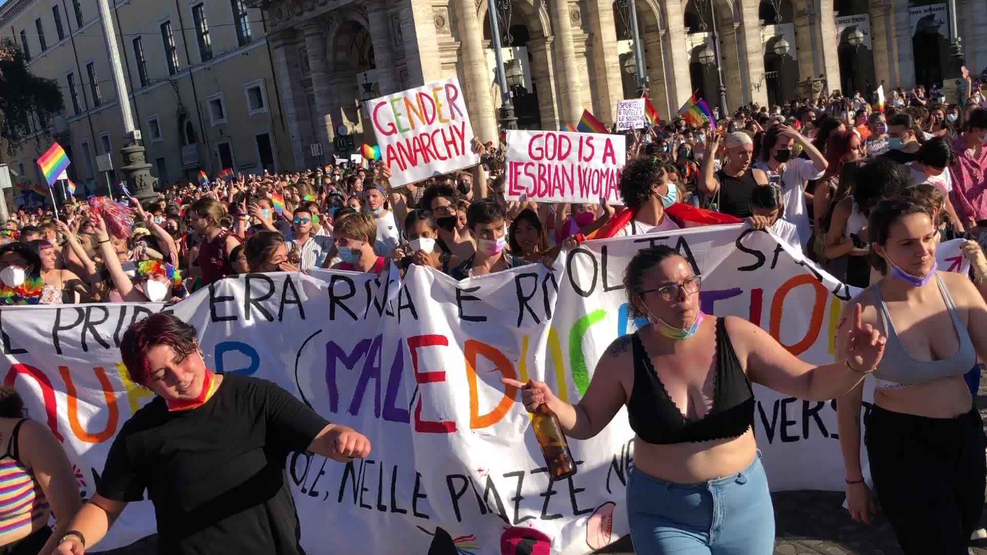 Rome Pride March in support to LGBTQ rights