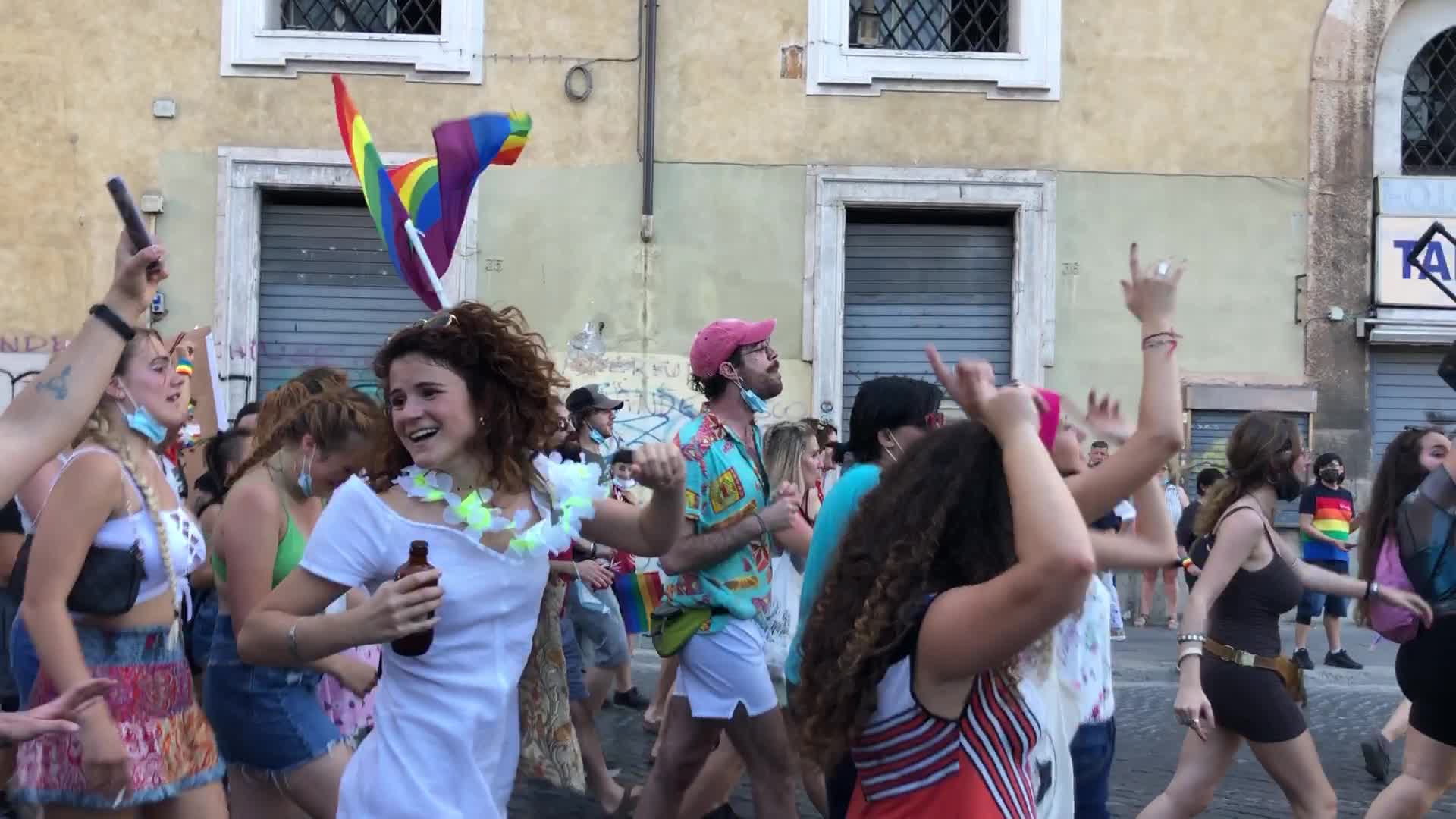 Rome Pride March in support to LGBTQ rights