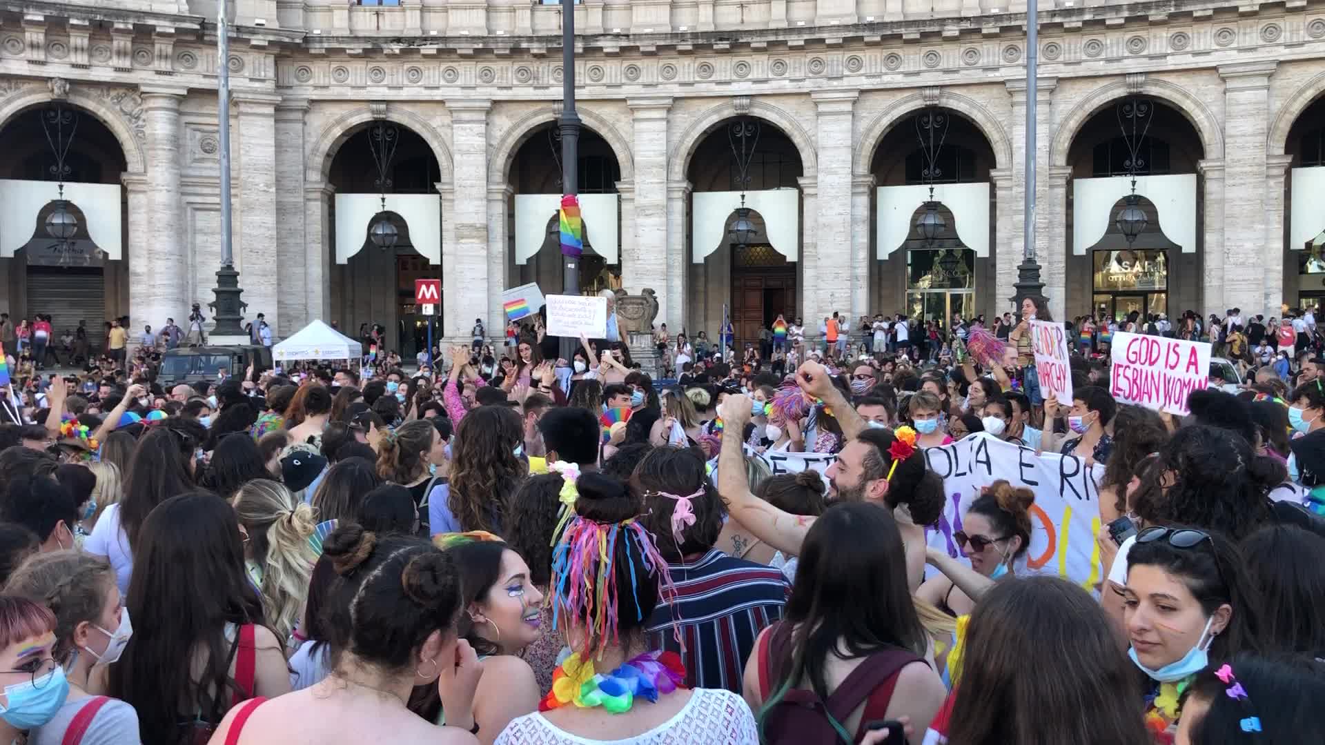 Rome Pride March in support to LGBTQ rights