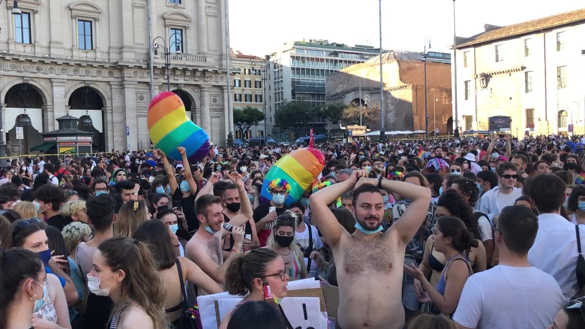 Rome Pride March in support to LGBTQ rights