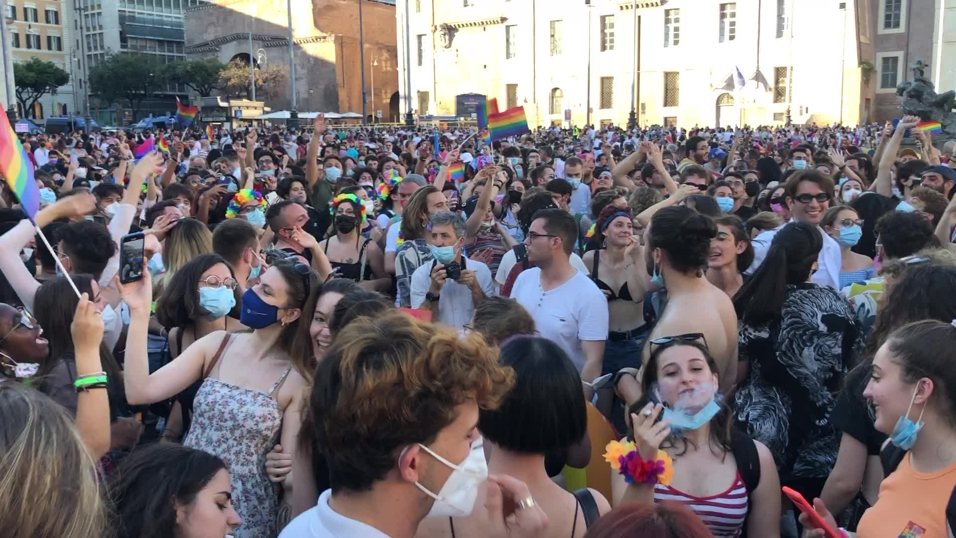 Rome Pride March in support to LGBTQ rights