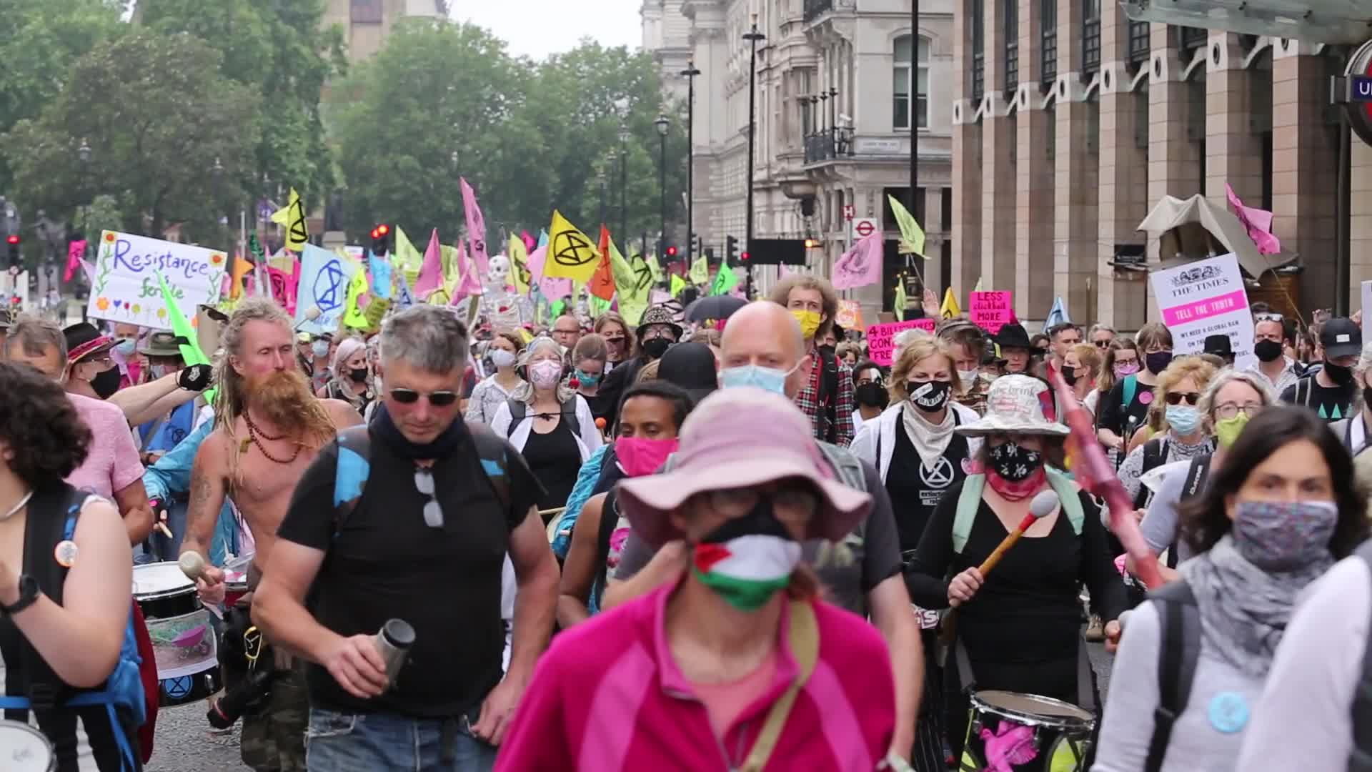 Extinction Rebellion Holds Free The Press Action Day