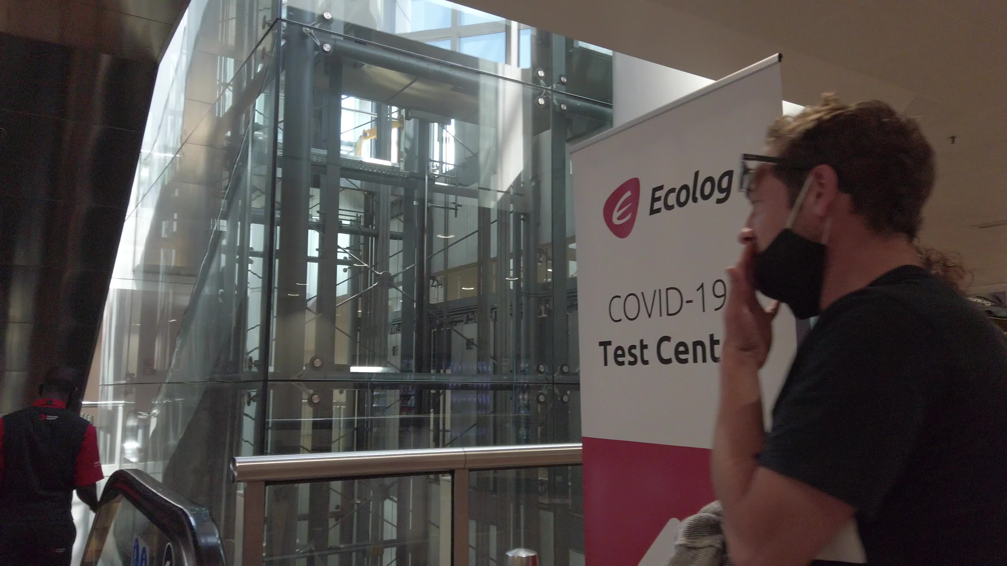 The Ecolog Covid-19 test center in the Airport of Zavantem in Bruxelles, Belgium