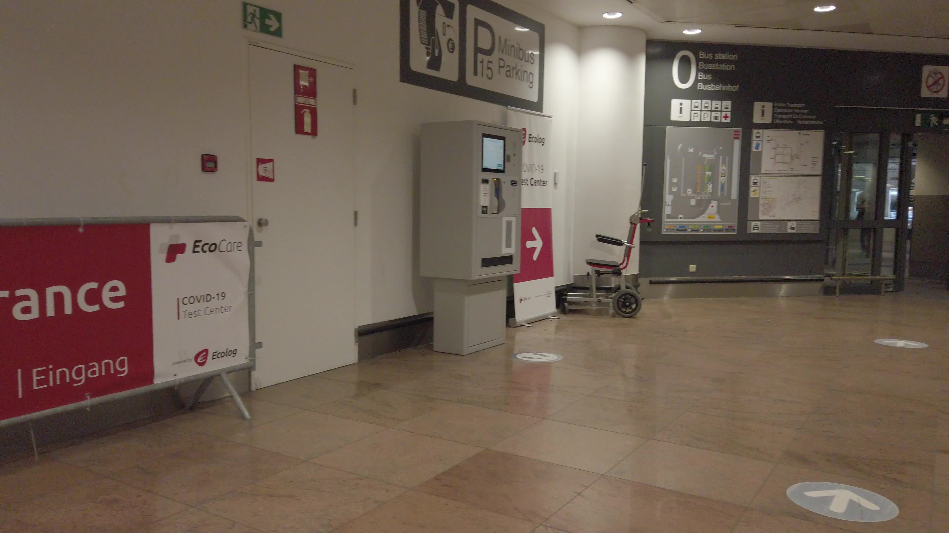 The Ecolog Covid-19 test center in the Airport of Zavantem in Bruxelles, Belgium