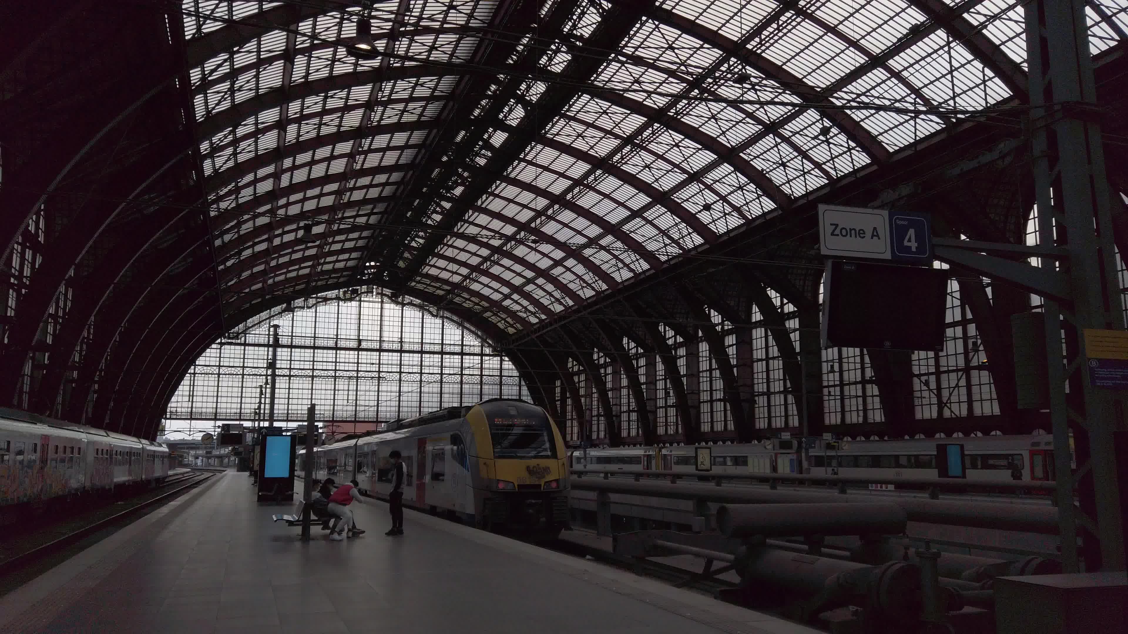 Public Transport In Antwerp train station Amid The Covid-19 Pandemic