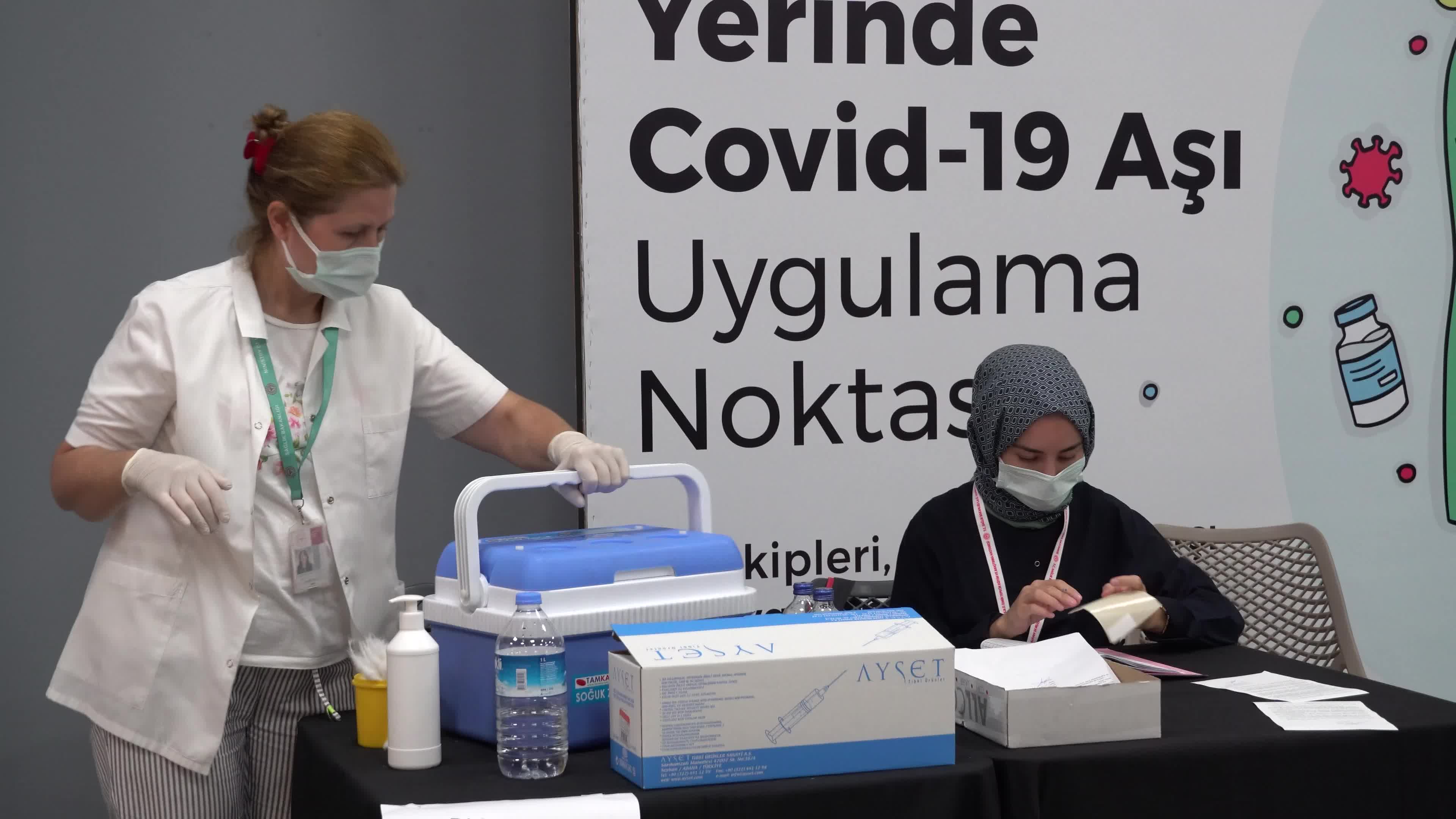 Turkish people receive Covid-19 vaccine, Izmir, Turkey