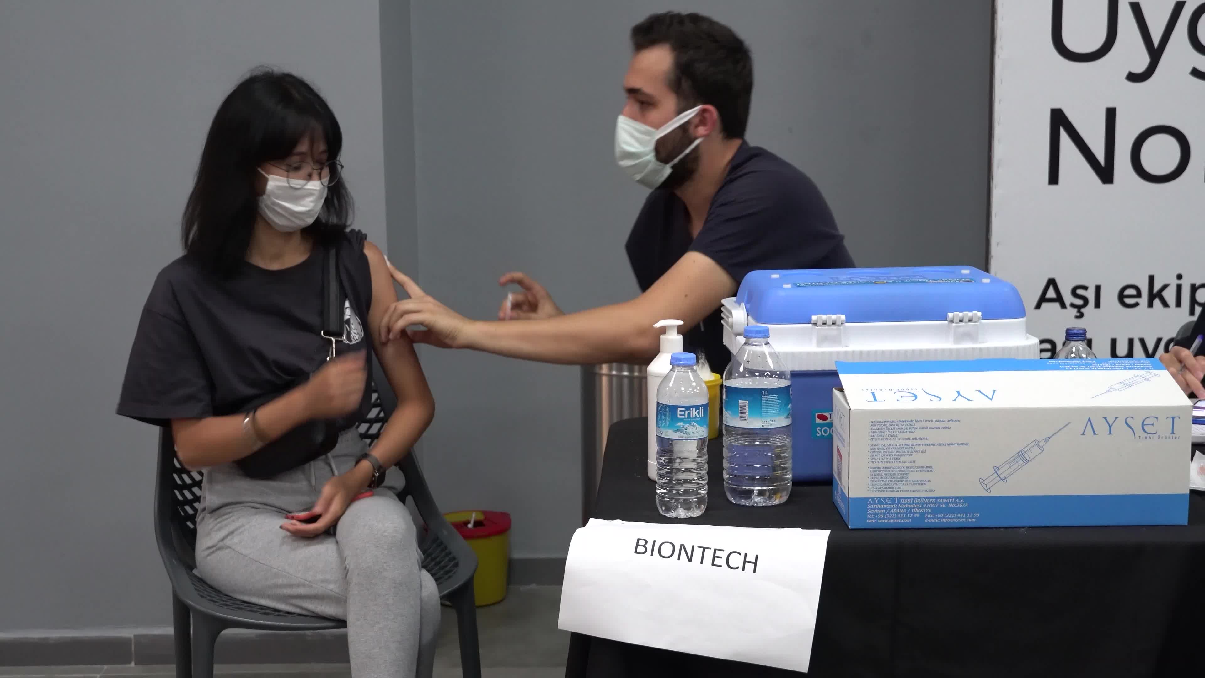 Turkish people receive Covid-19 vaccine, Izmir, Turkey