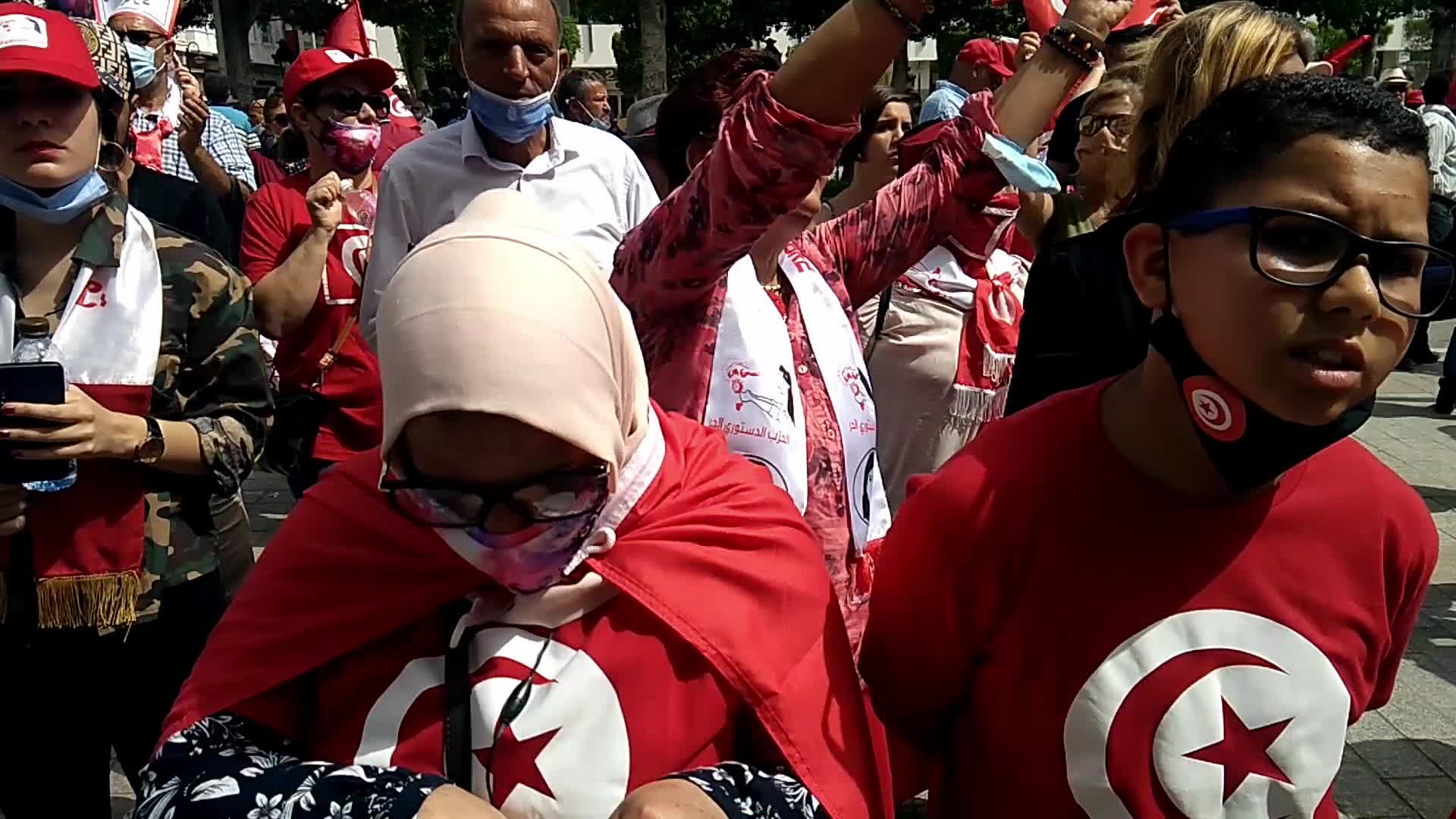 PDL Supporters Protest In Tunis