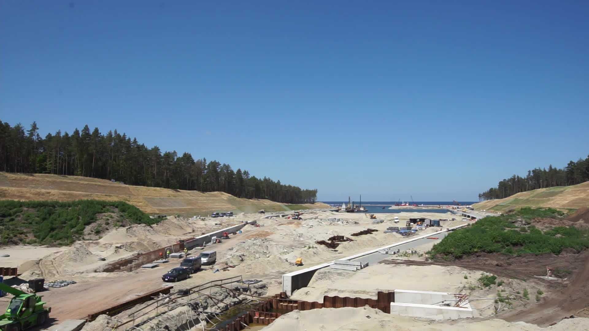 Vistula Spit Canal Construction Site In Poland