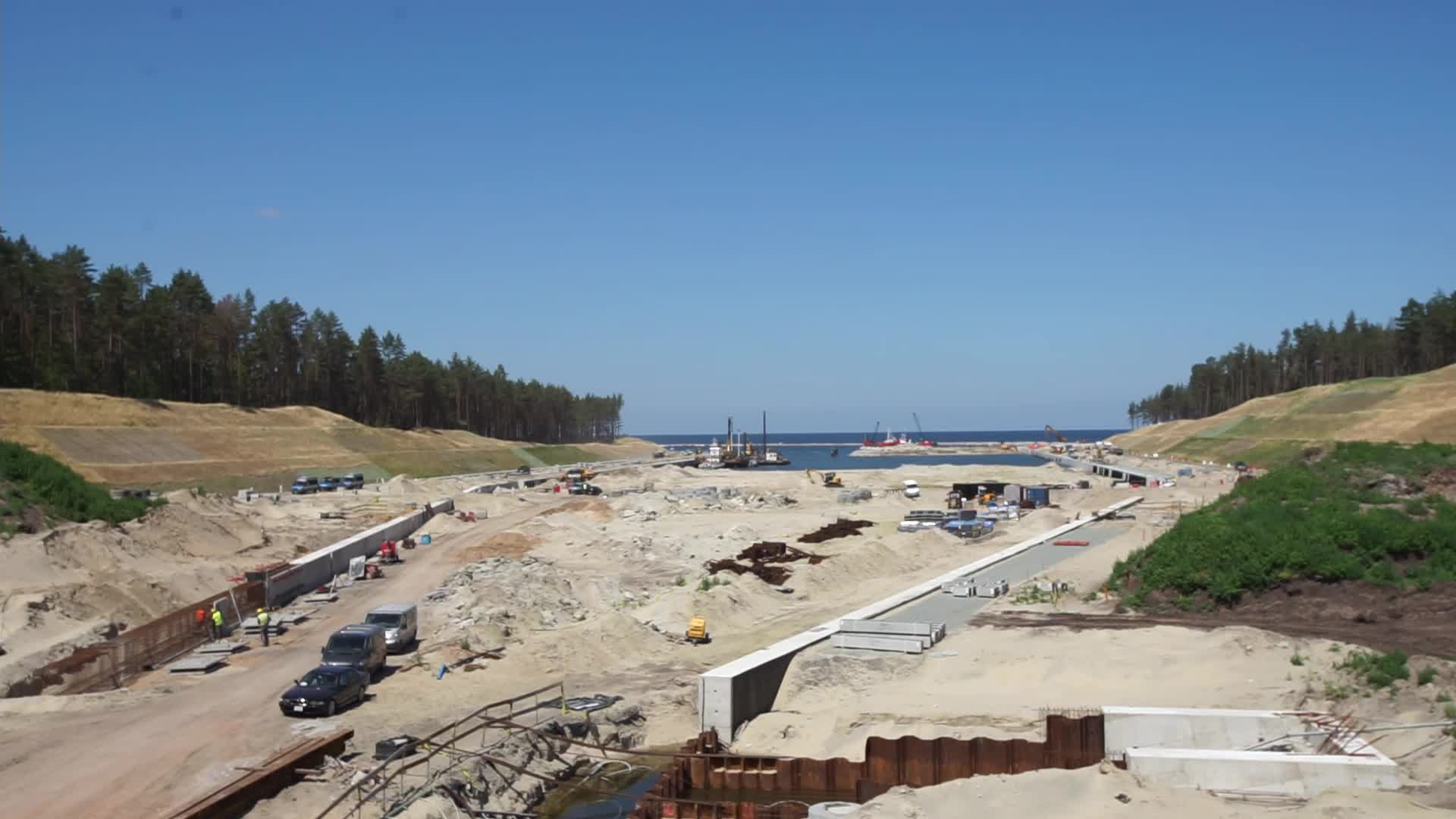 Vistula Spit Canal Construction Site In Poland
