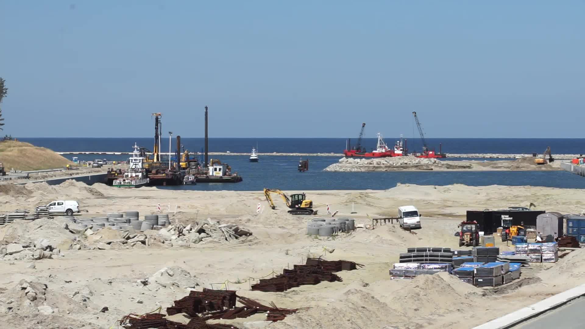 Vistula Spit Canal Construction Site In Poland