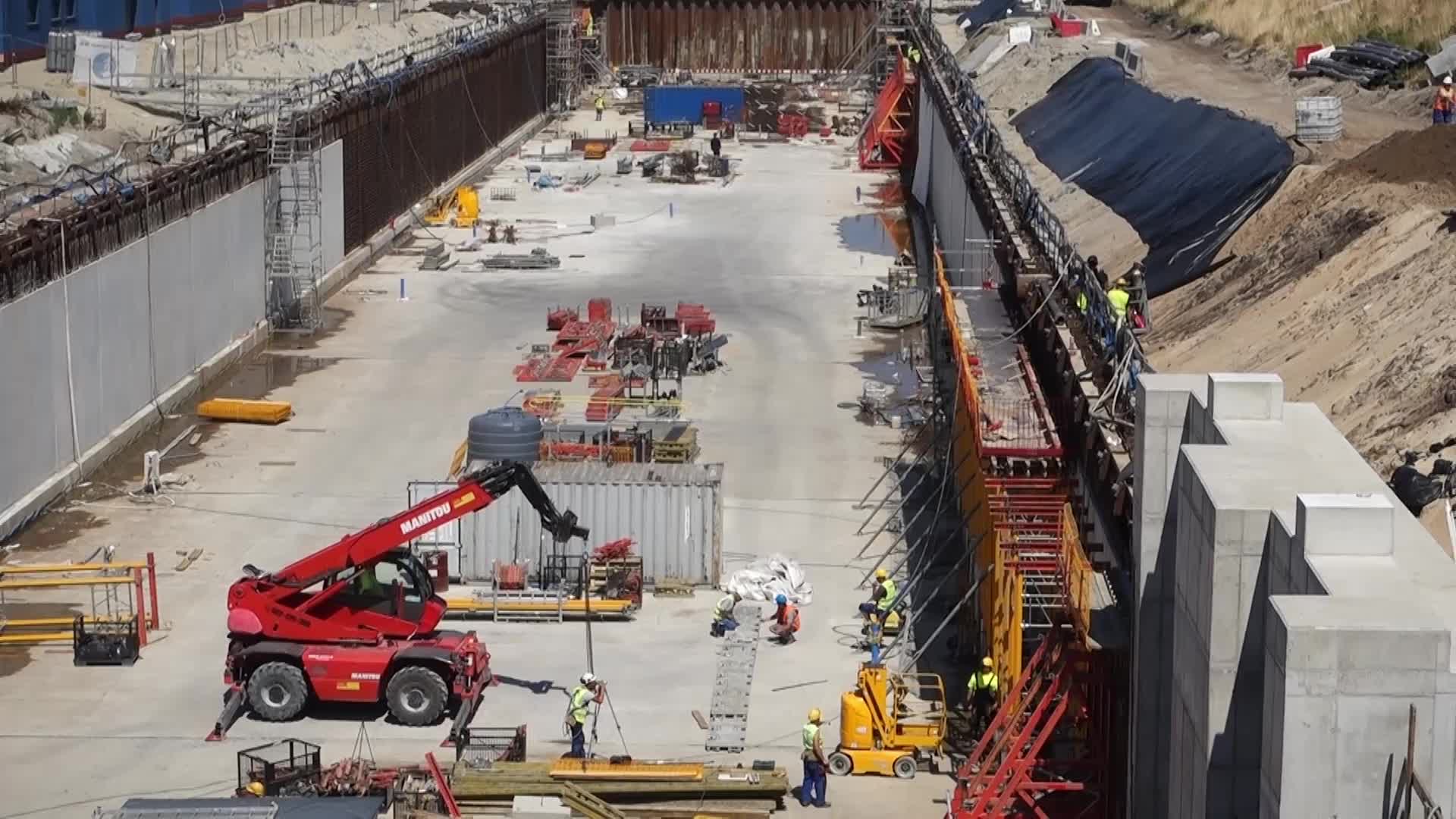 Vistula Spit Canal Construction Site In Poland