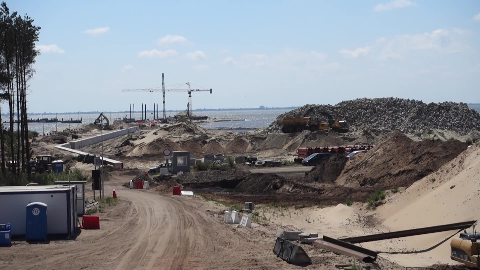 Vistula Spit Canal Construction Site In Poland
