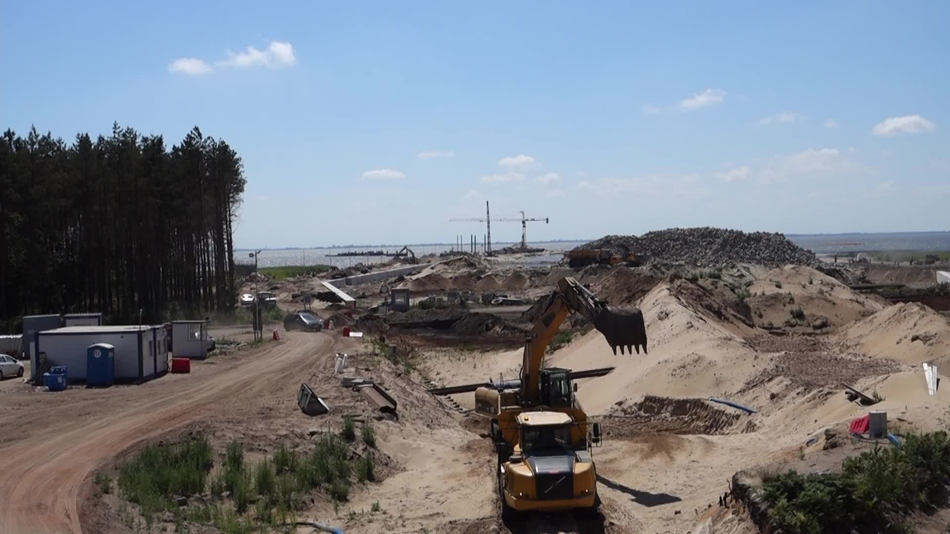 Vistula Spit Canal Construction Site In Poland