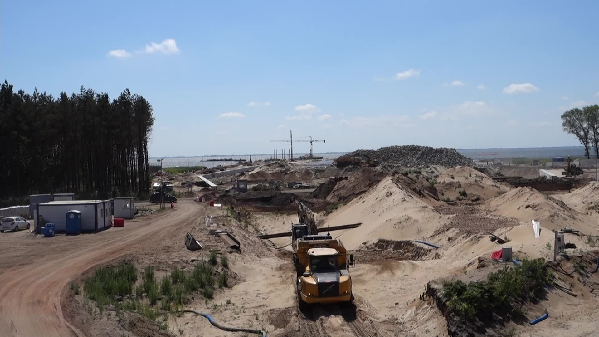 Vistula Spit Canal Construction Site In Poland