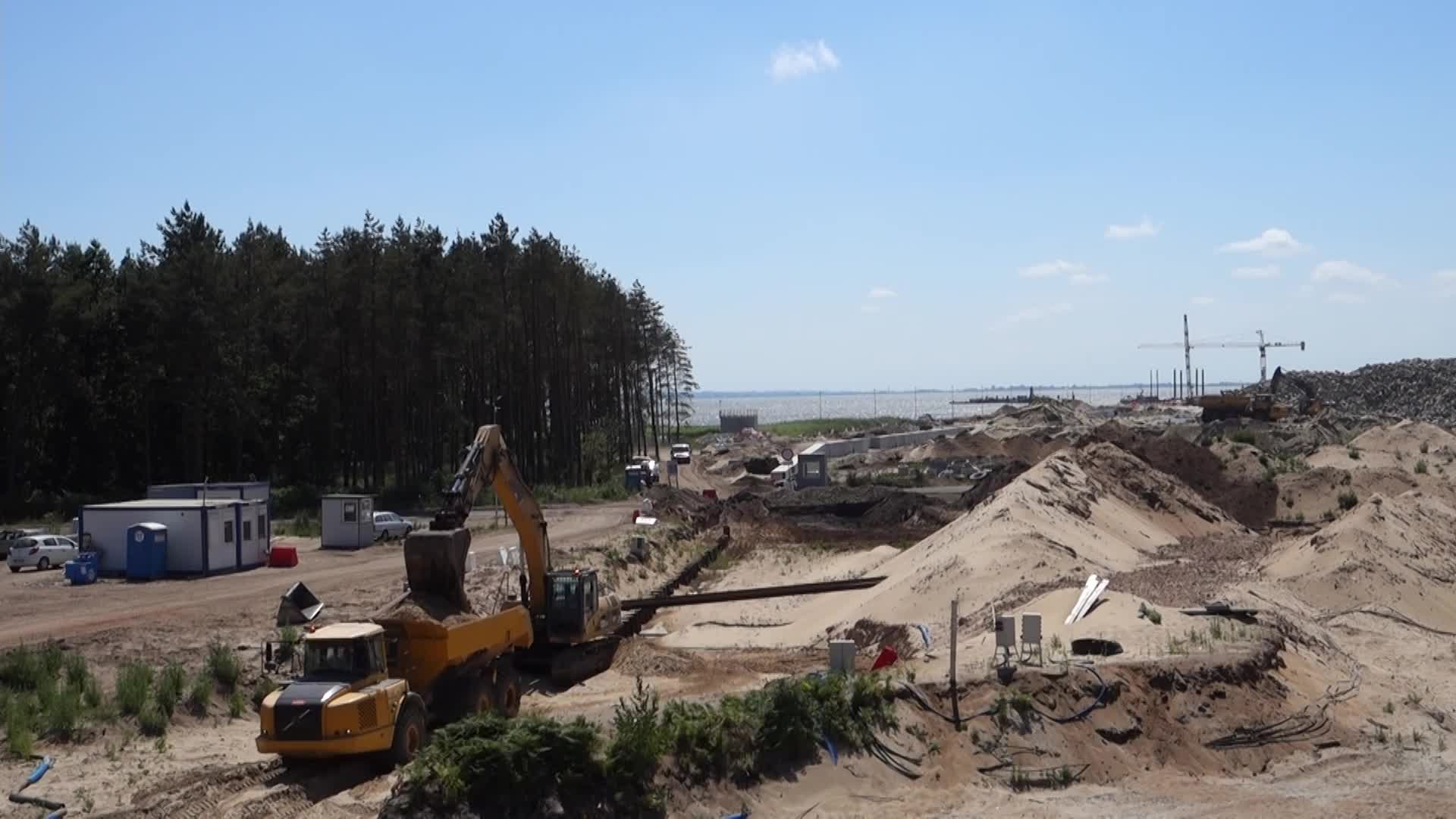 Vistula Spit Canal Construction Site In Poland