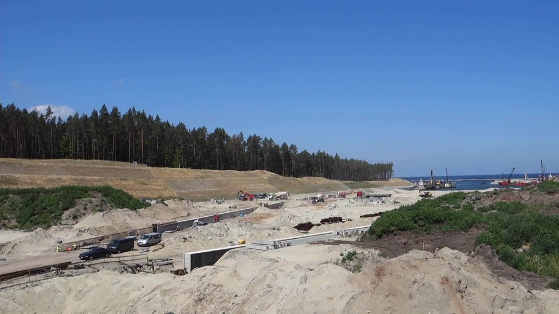 Vistula Spit Canal Construction Site In Poland