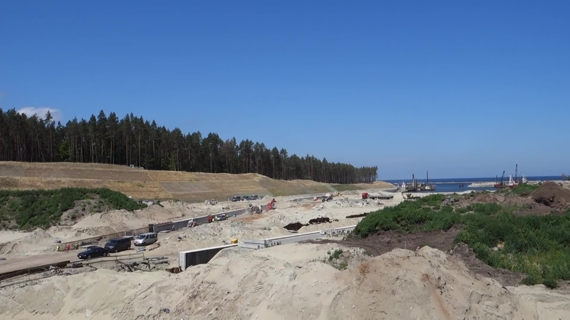 Vistula Spit Canal Construction Site In Poland