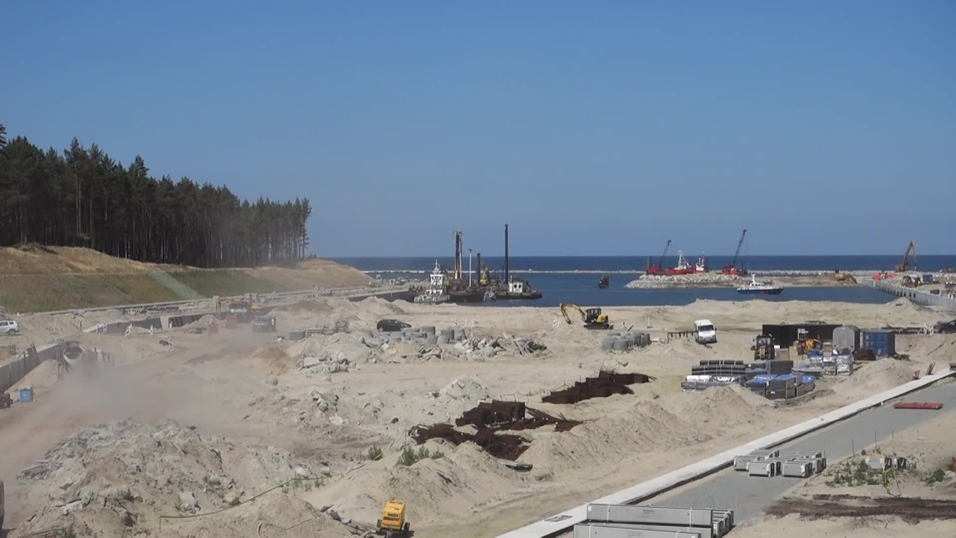 Vistula Spit Canal Construction Site In Poland