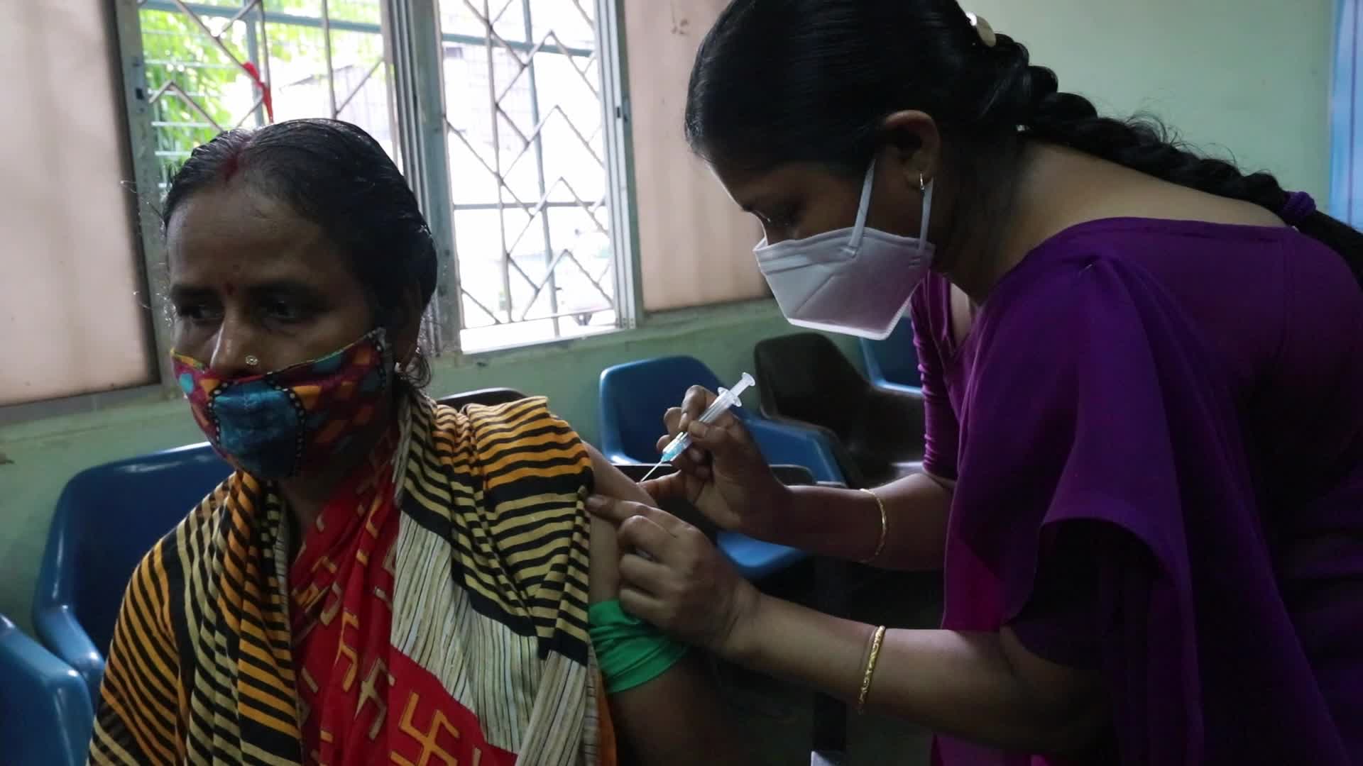 Coronavirus vaccination with Covaxin vaccine in Kolkata, India