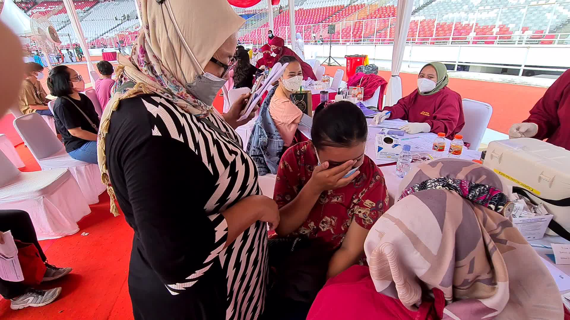 Mass Coronavirus Vaccination In Indonesia
