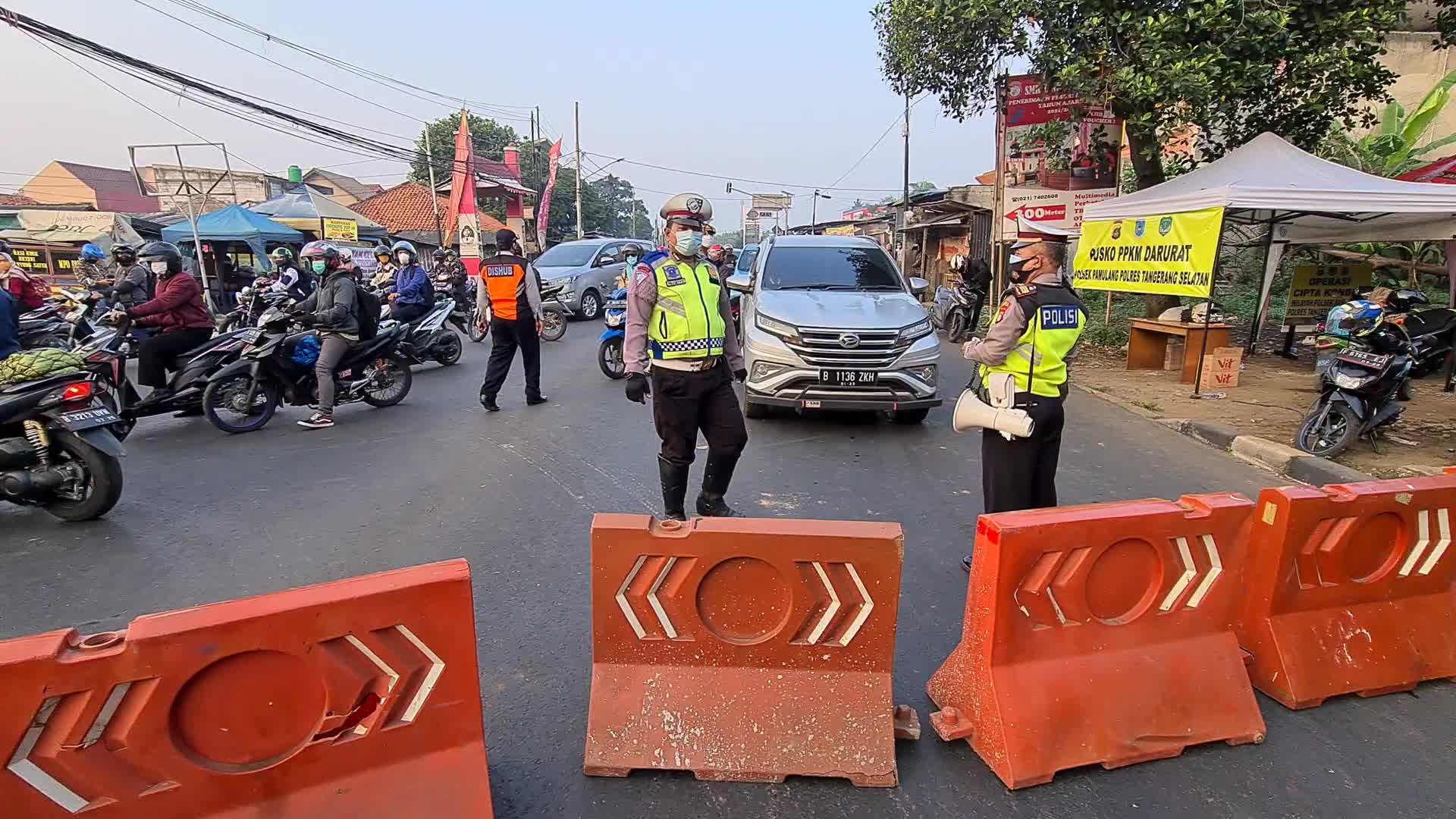 Enforcement of Restrictions on Community Activities that cause crowds in Indonesia