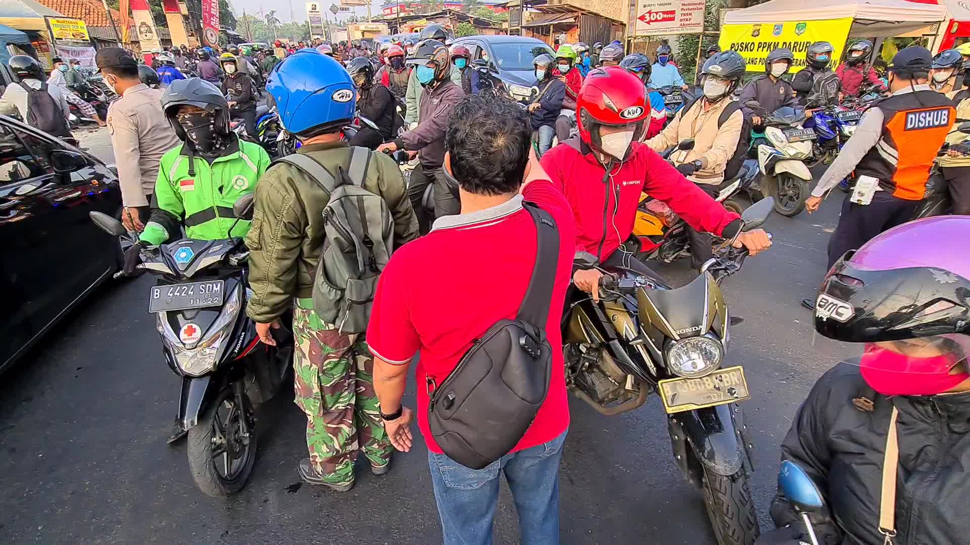 Enforcement of Restrictions on Community Activities that cause crowds in Indonesia
